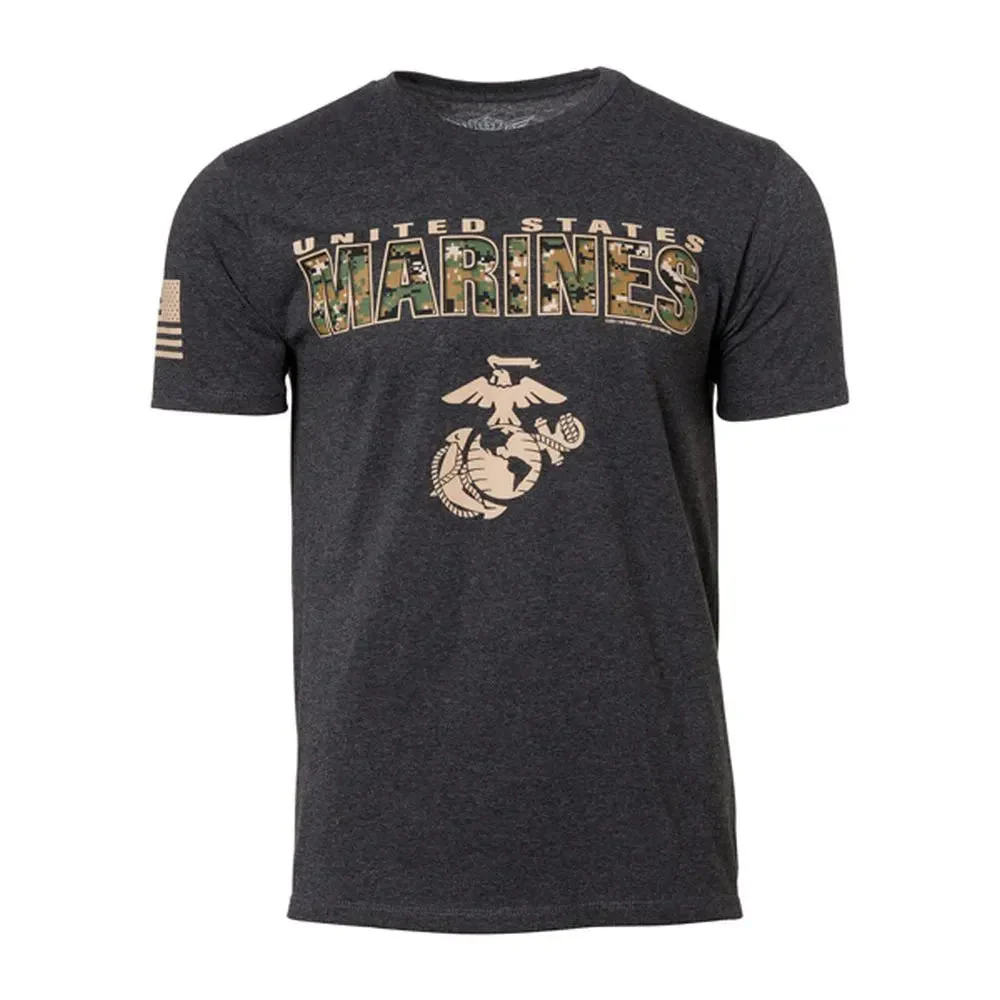 T-Shirt USMC Marpat Camo Text