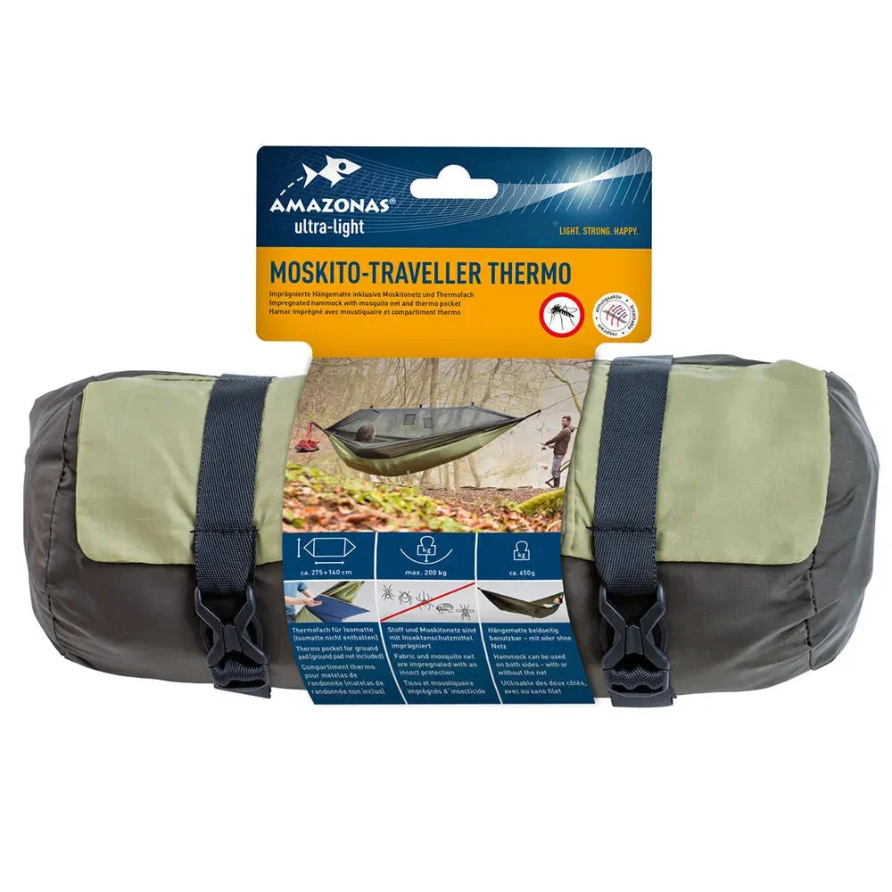 Hängematte Moskito Traveller Thermo grün schwarz - Image 5