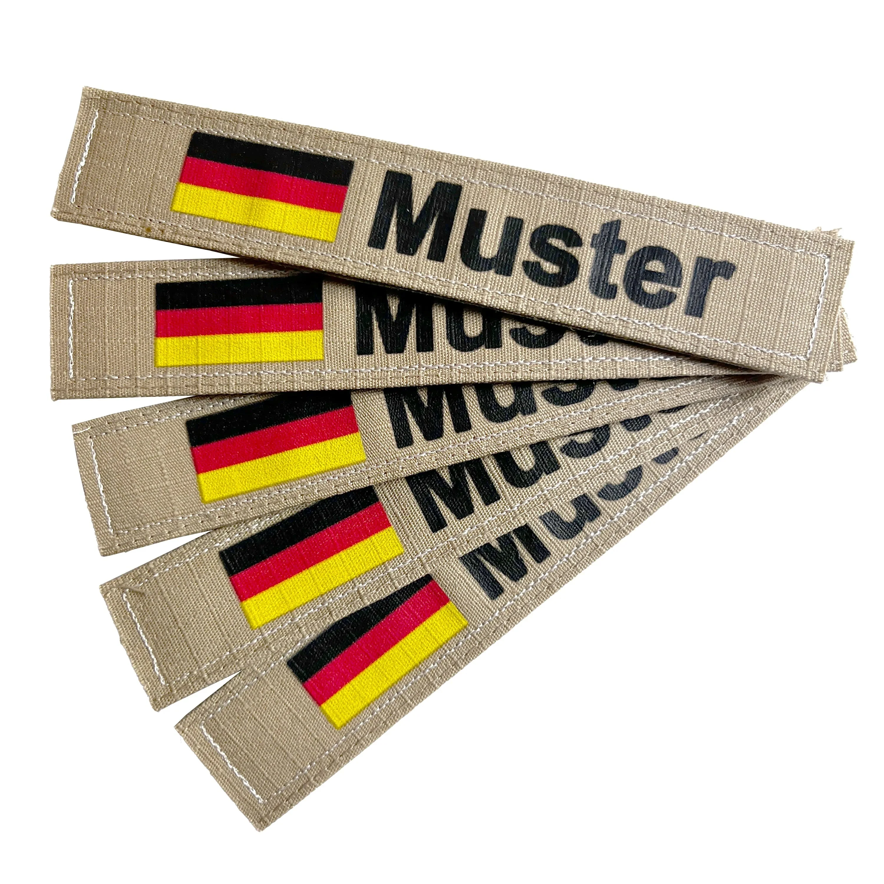 Namensbänder 5er Set mit Flagge Khaki - Image 4