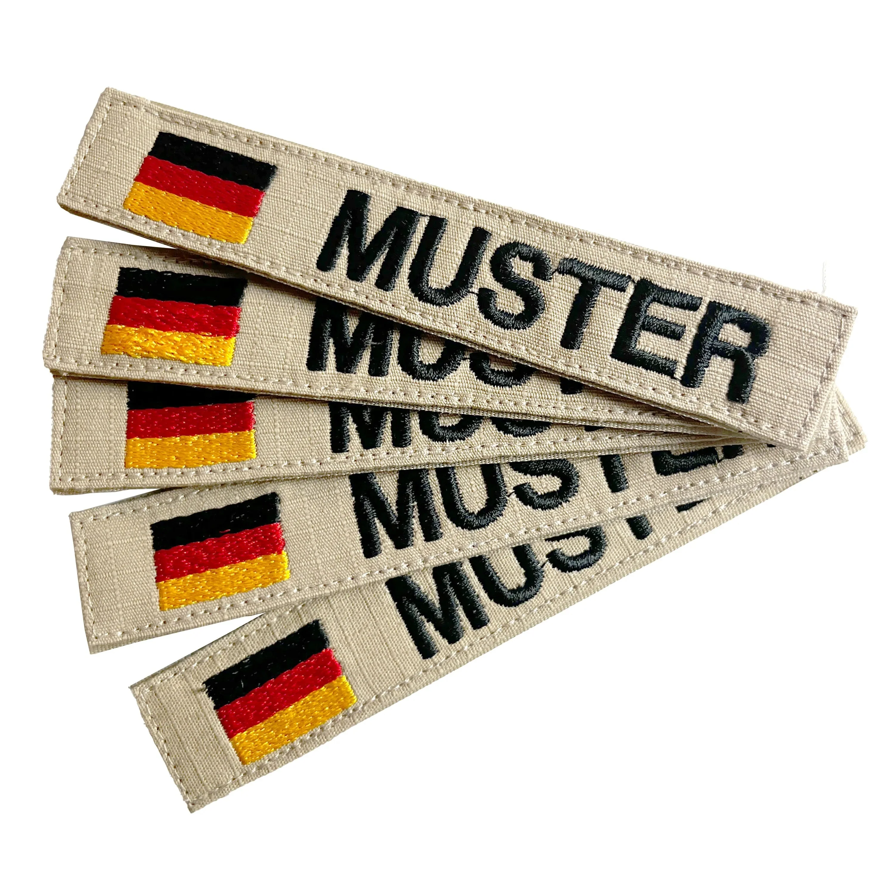 Namensbänder 5er Set mit Flagge Khaki - Image 7