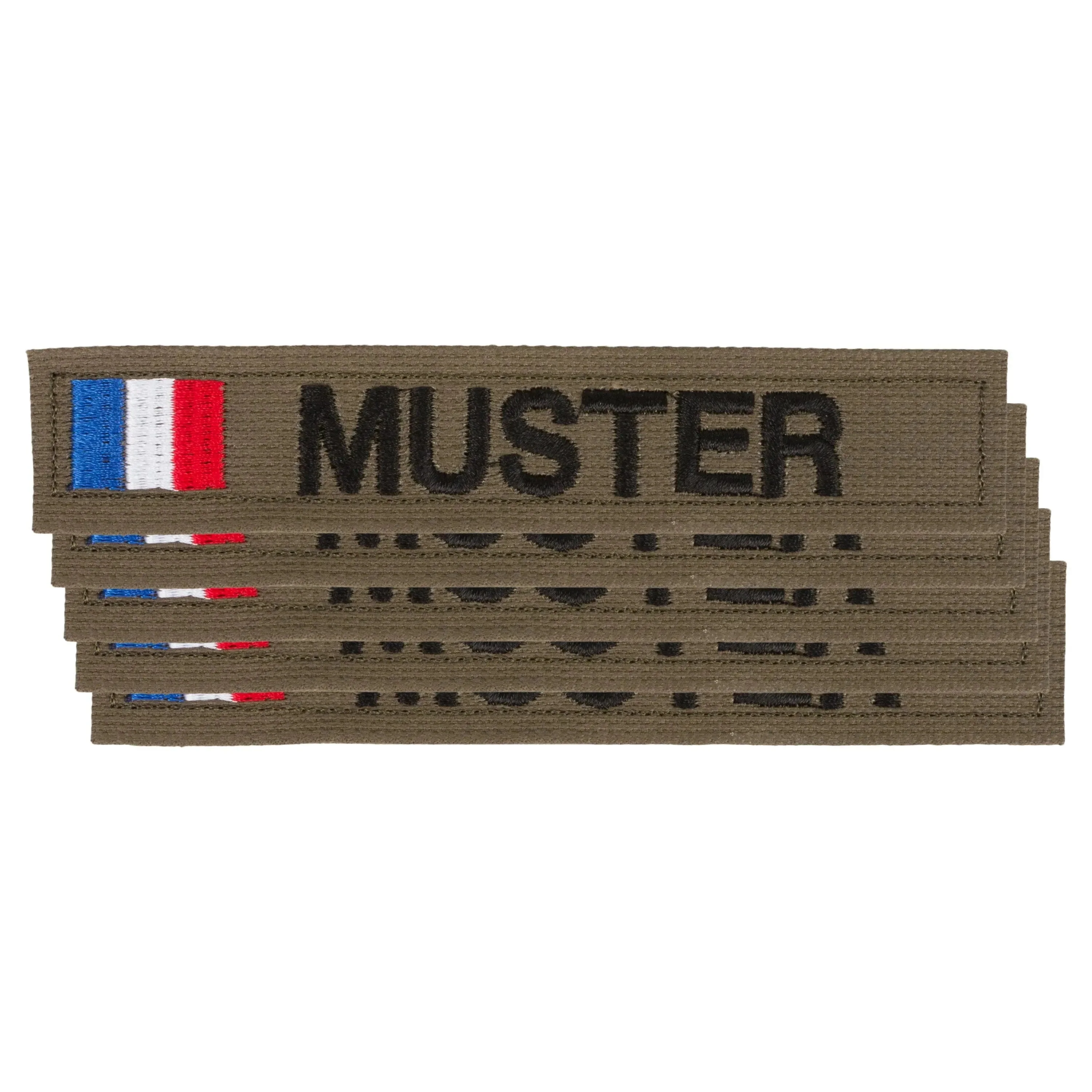 Namensbänder 5er Set mit Flagge Oliv - Image 2