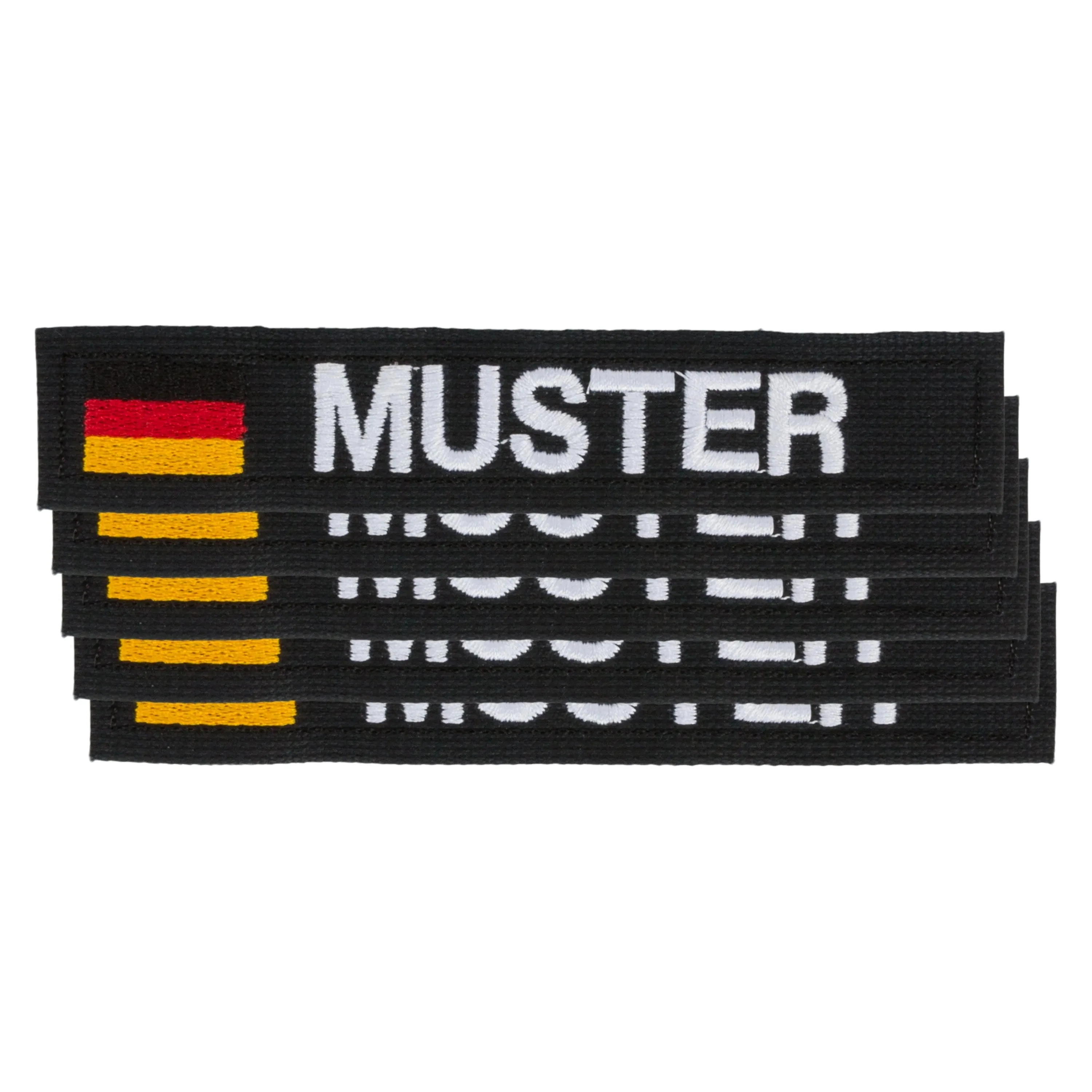 Namensbänder 5er Set mit Flagge Schwarz - Image 4