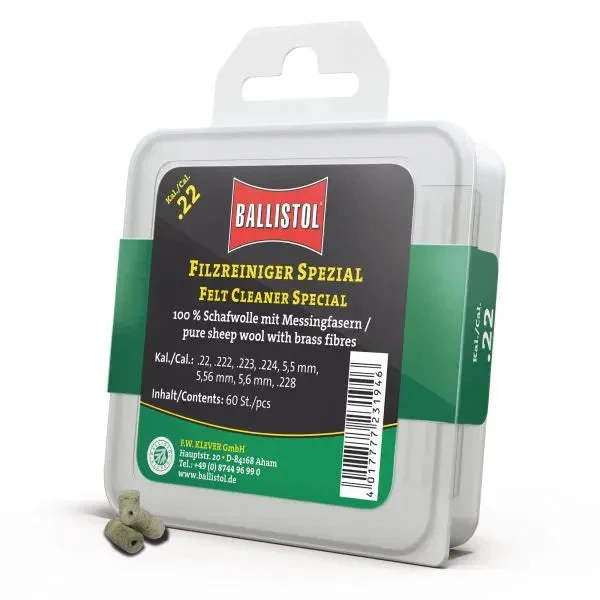 Reinigungspfropfen Filz Spezial Kal. .22 60 Stück