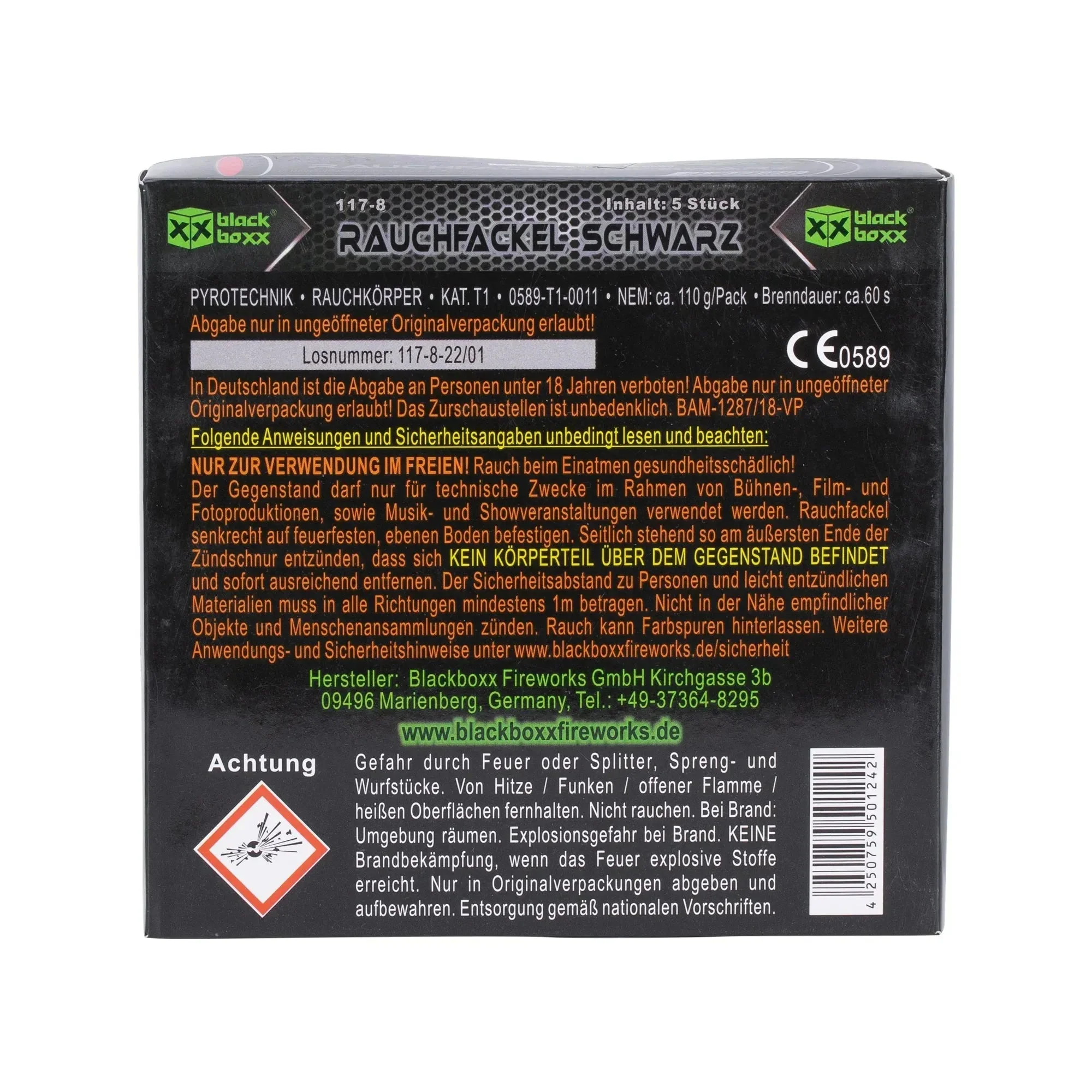 Rauchfackel 60 Sek. T1 5er Pack - Image 3