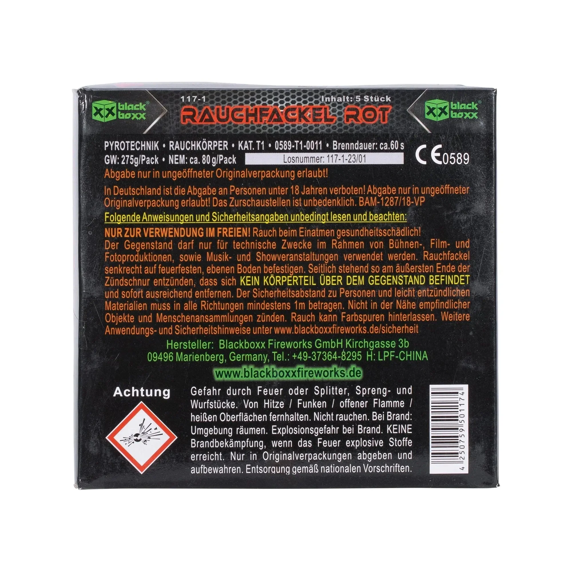 Rauchfackel 60 Sek. T1 5er Pack - Image 6