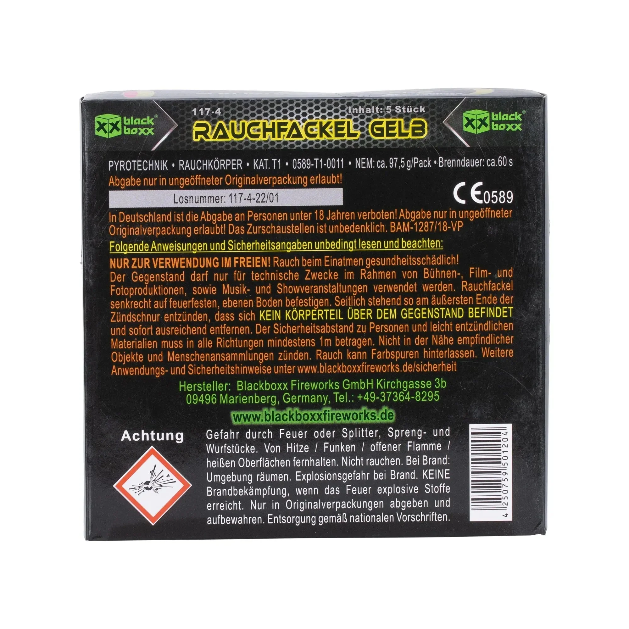 Rauchfackel 60 Sek. T1 5er Pack - Image 9