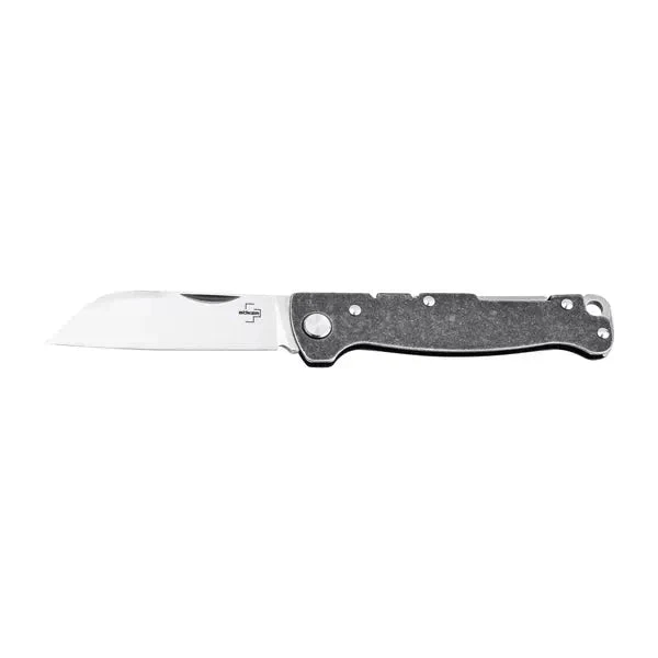 Taschenmesser Atlas Backlock Sheepfoot silberfarben