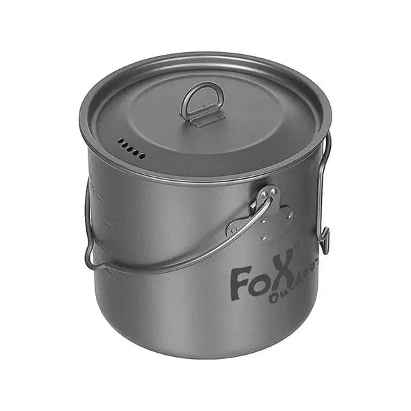 Topf Titan klein 1.1 L mit Deckel und Klappgriffen