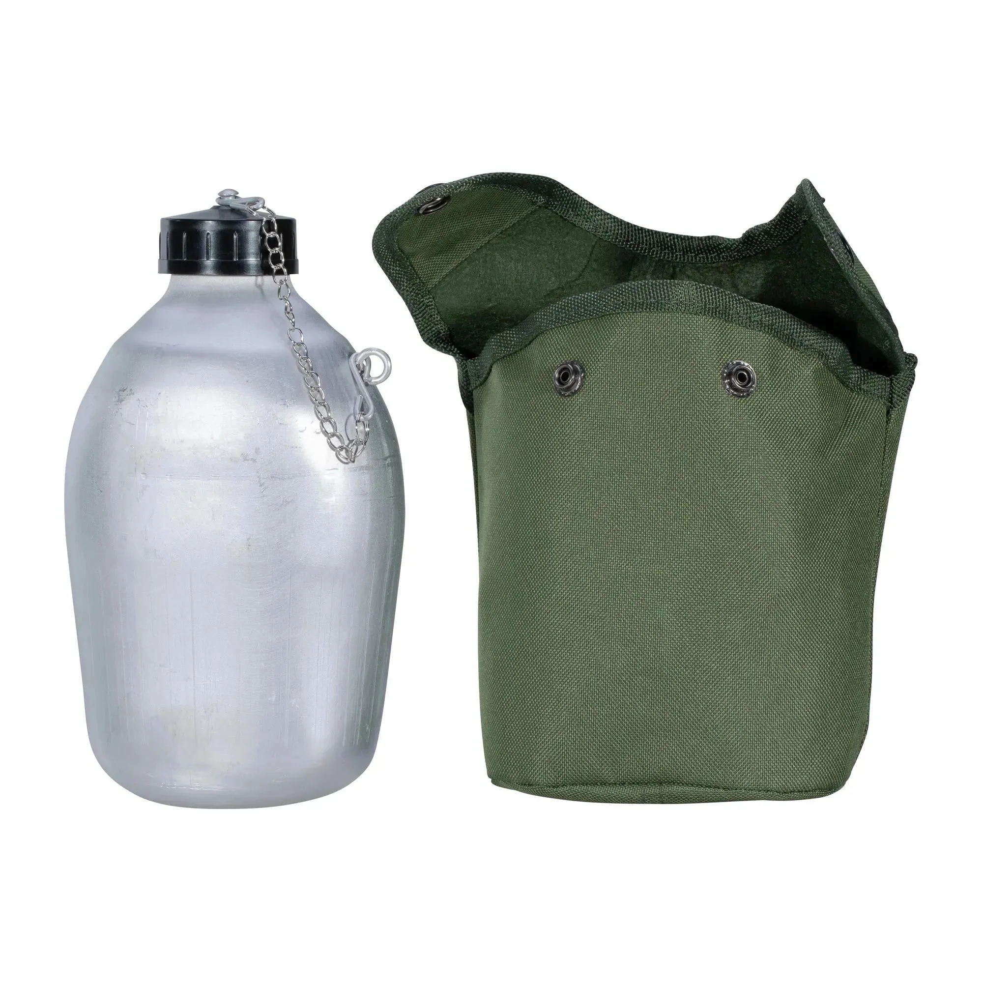 Französische Feldflasche Alu m. Hülle - Image 5
