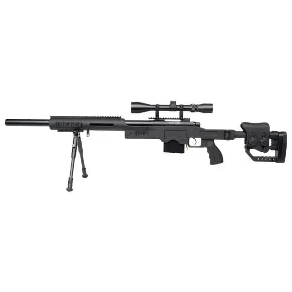 Airsoft 4410 Sniper Set Federdruck 1.7 J schwarz