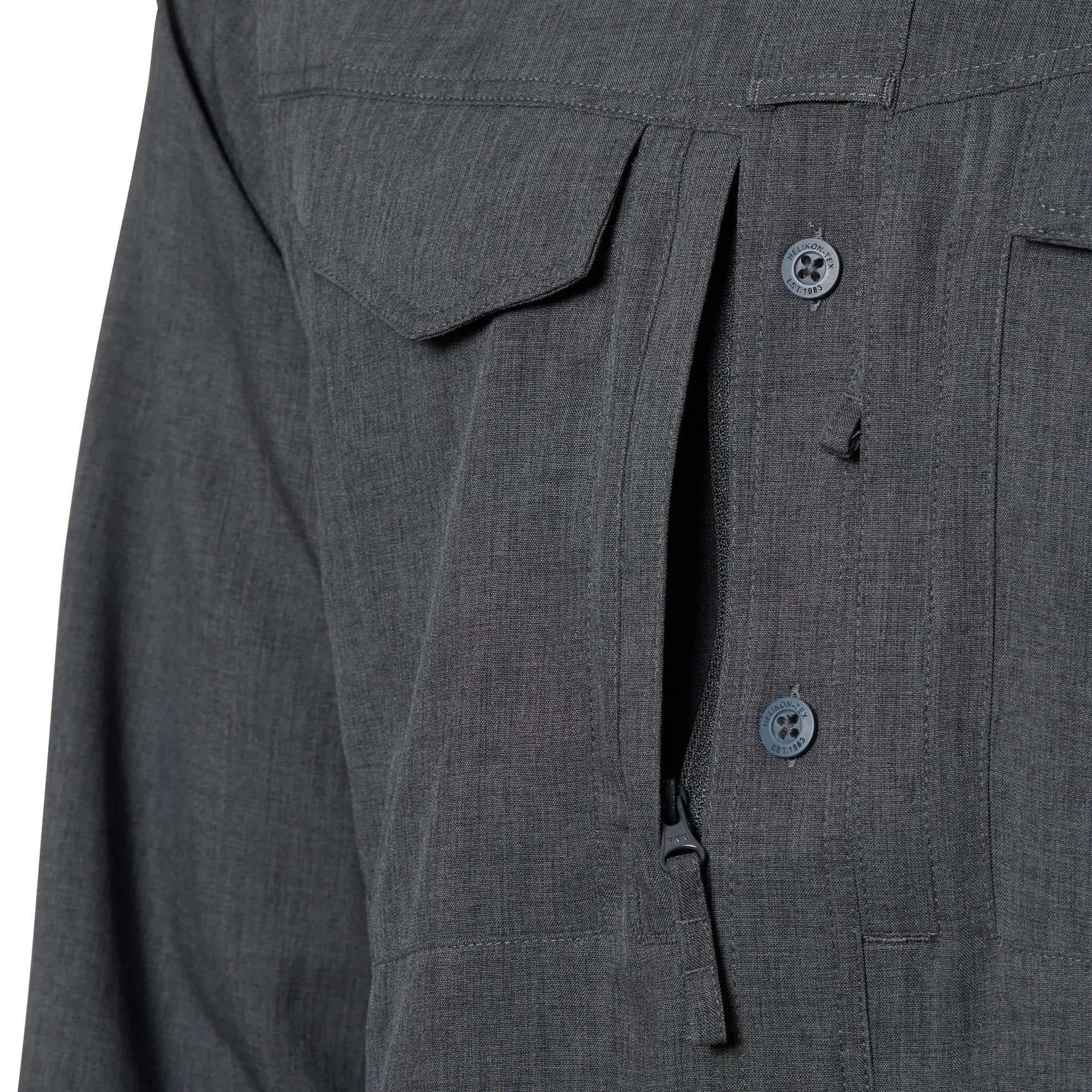 Hemd Defender MK2 Gentleman Shirt melange black grey - Image 4