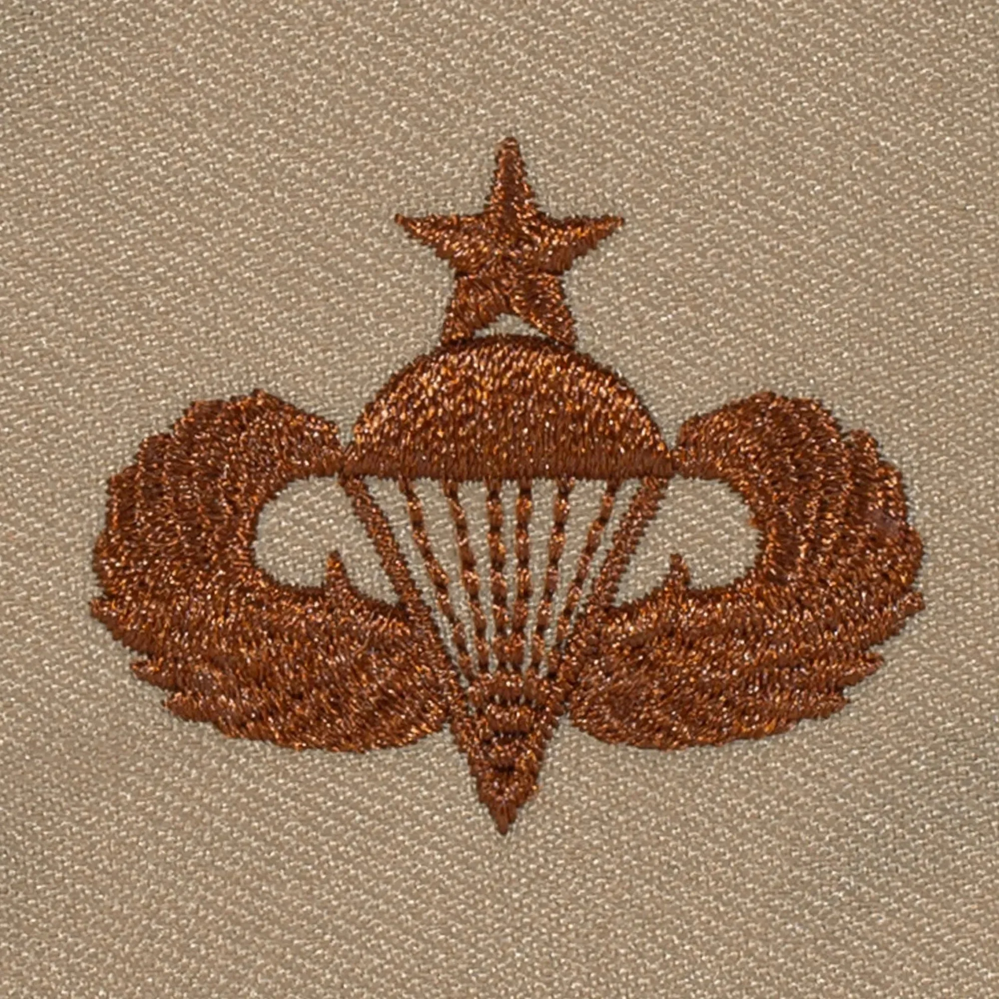 Abzeichen US Senior Parachutist Textil desert