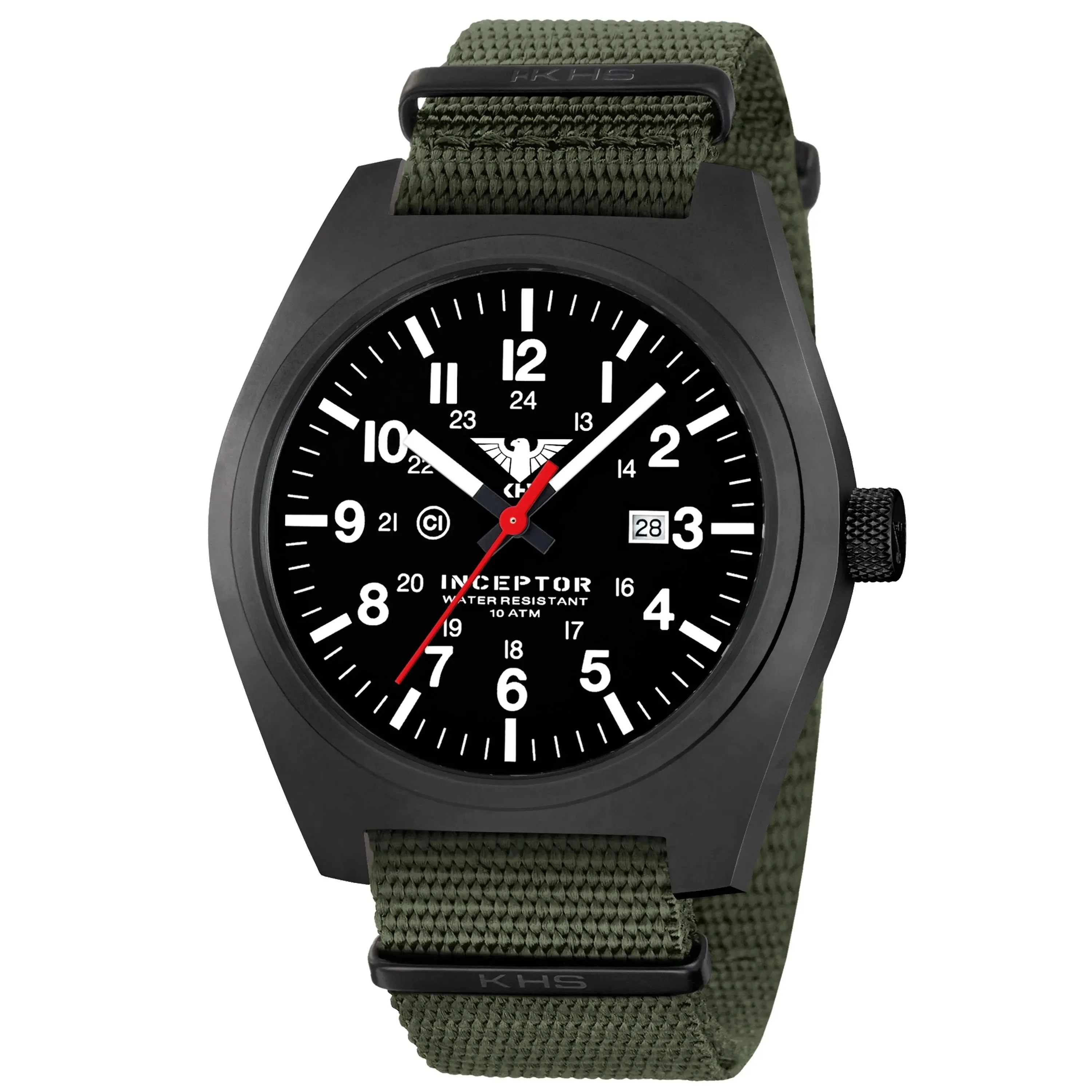 Armbanduhr Inceptor Black Steel Natoband - Image 3