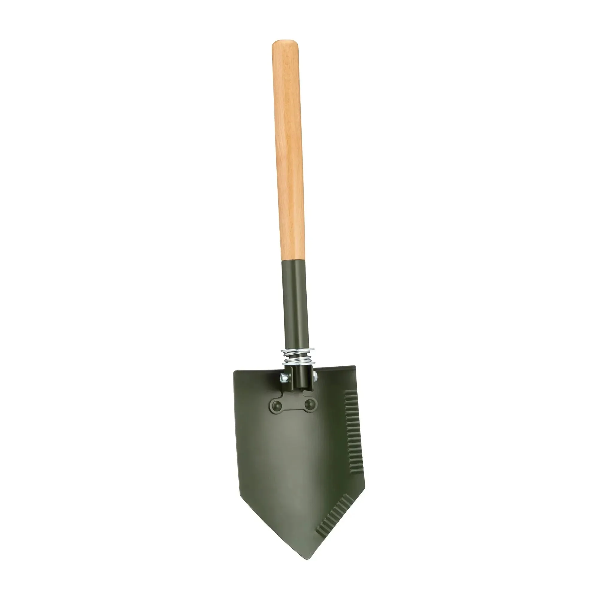 Klappspaten Deluxe Holzstiel 2-teilig natur