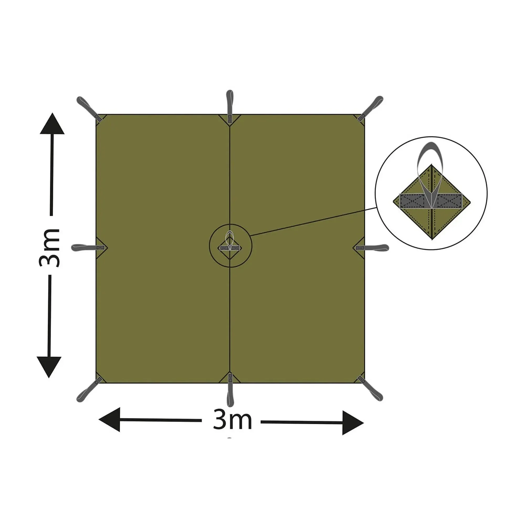 Mehrzweckplane Tarp Extrem 300 x 300 cm - Image 4