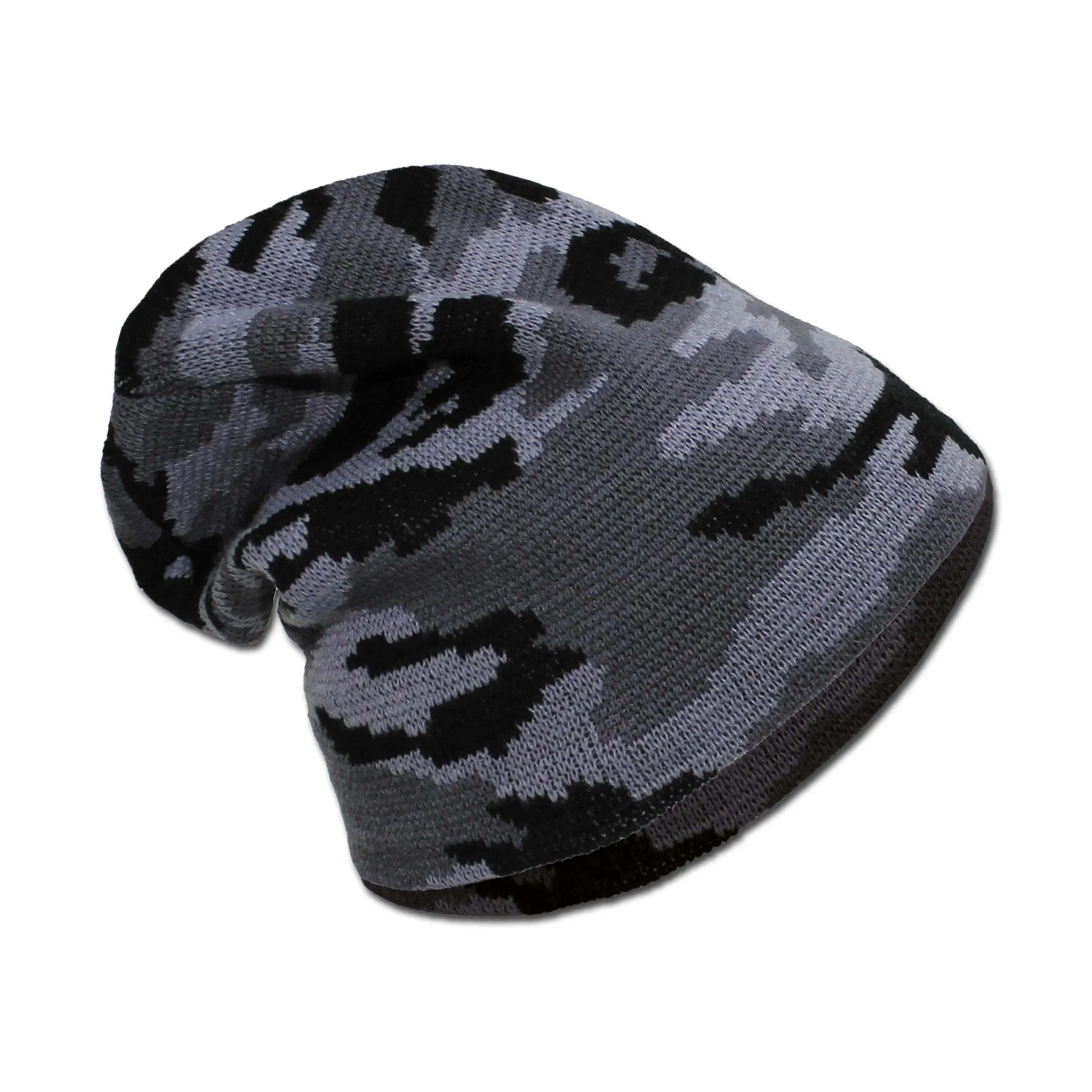 Strickmütze Beanie dark camo