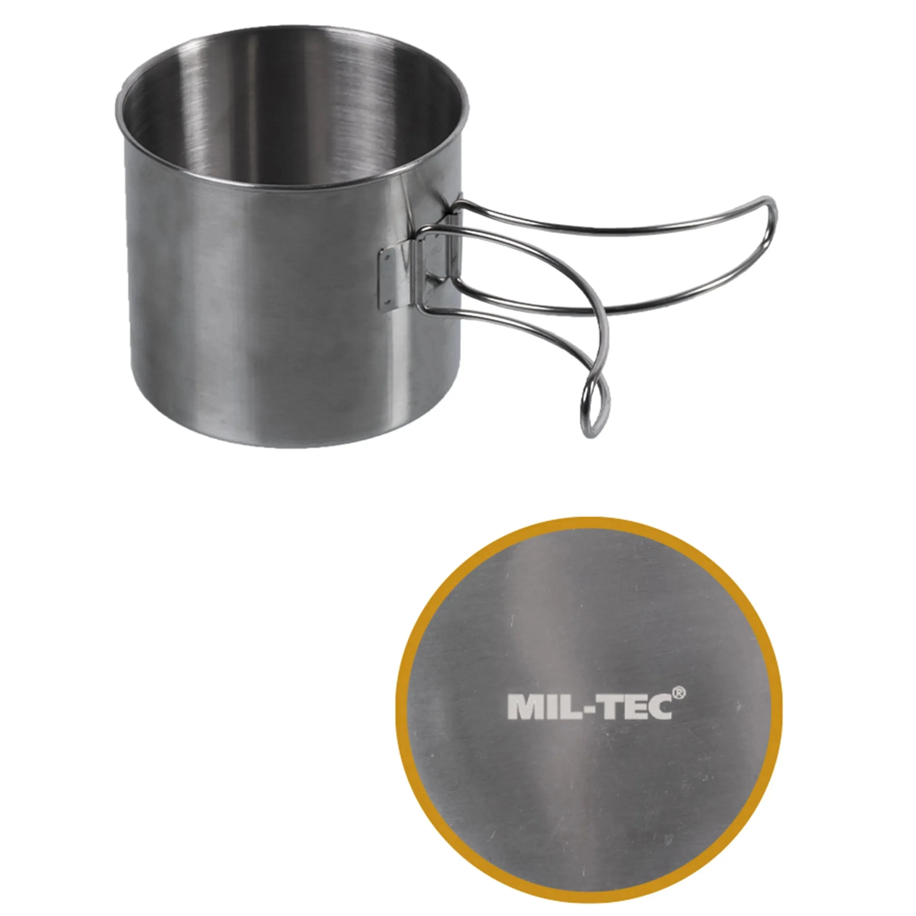 Trinkbecher Edelstahl Drahtgriffe 600 ml