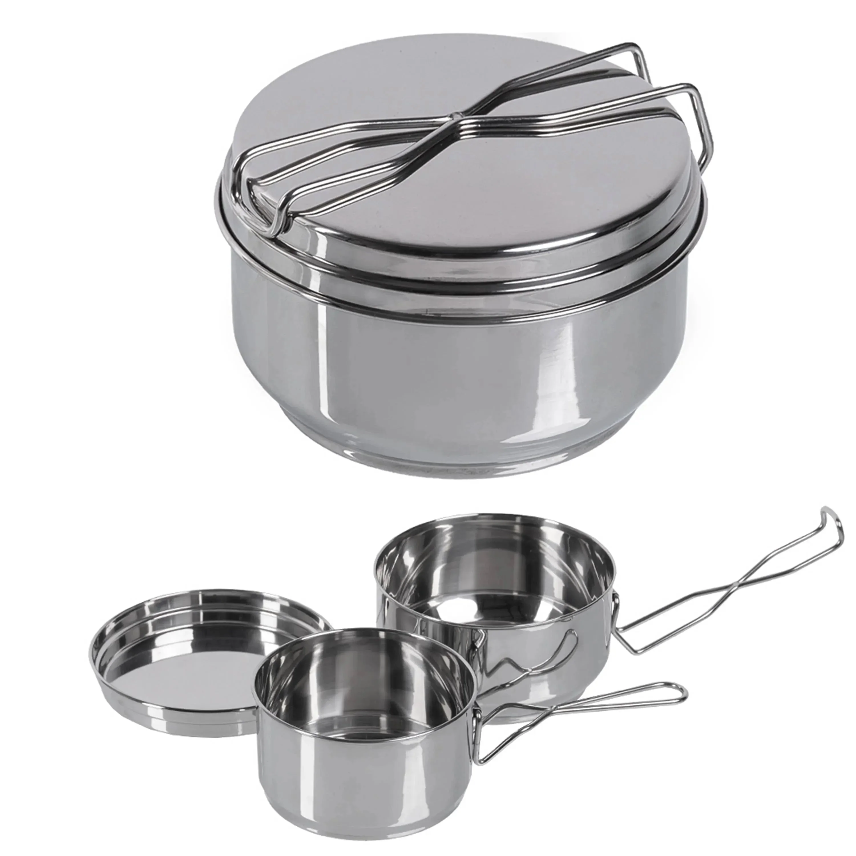 Tschechisches Kochgeschirr Edelstahl 2er Set