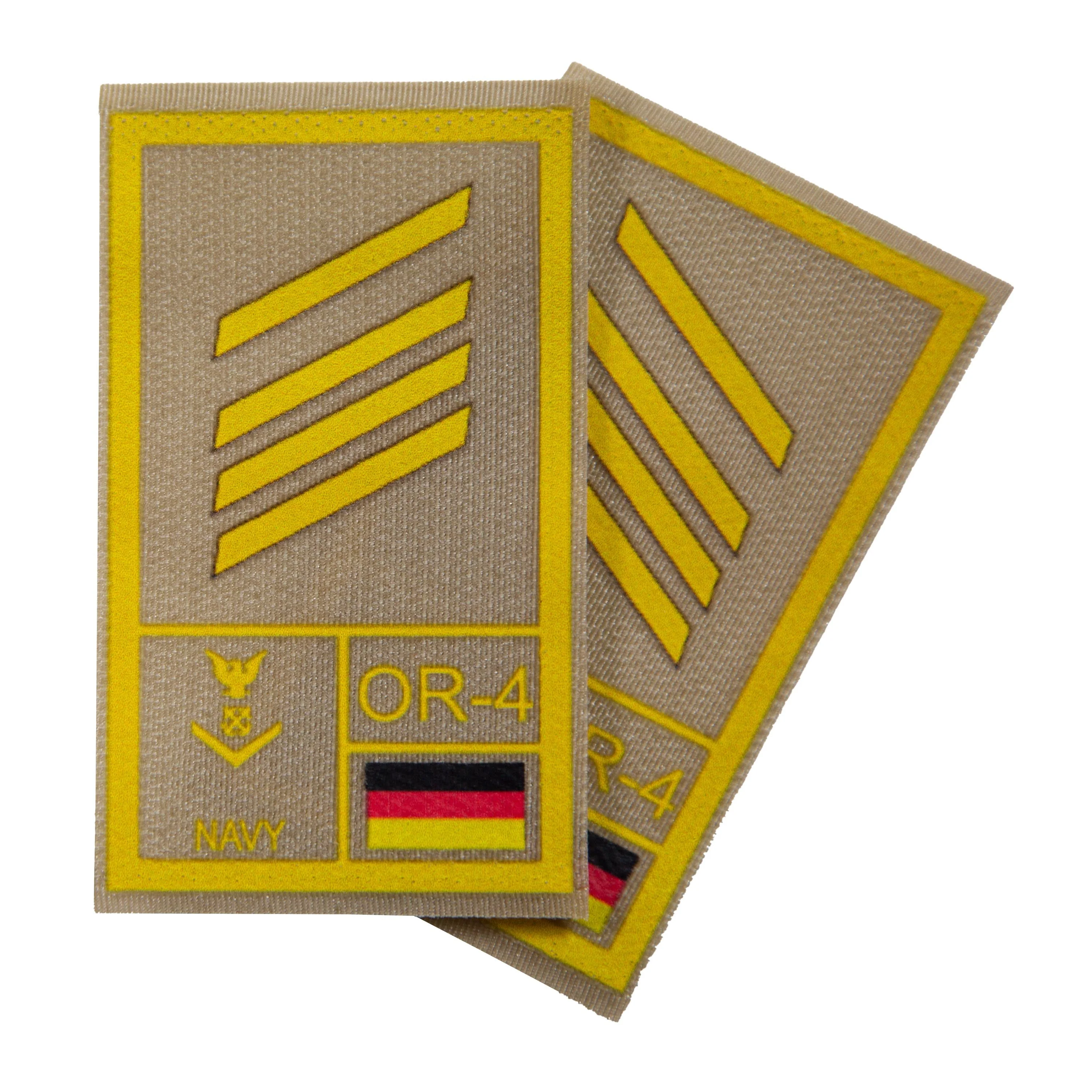 BW Rangabzeichen International bedruckt Marine Klett für KBS SK Gelbgold - Image 22