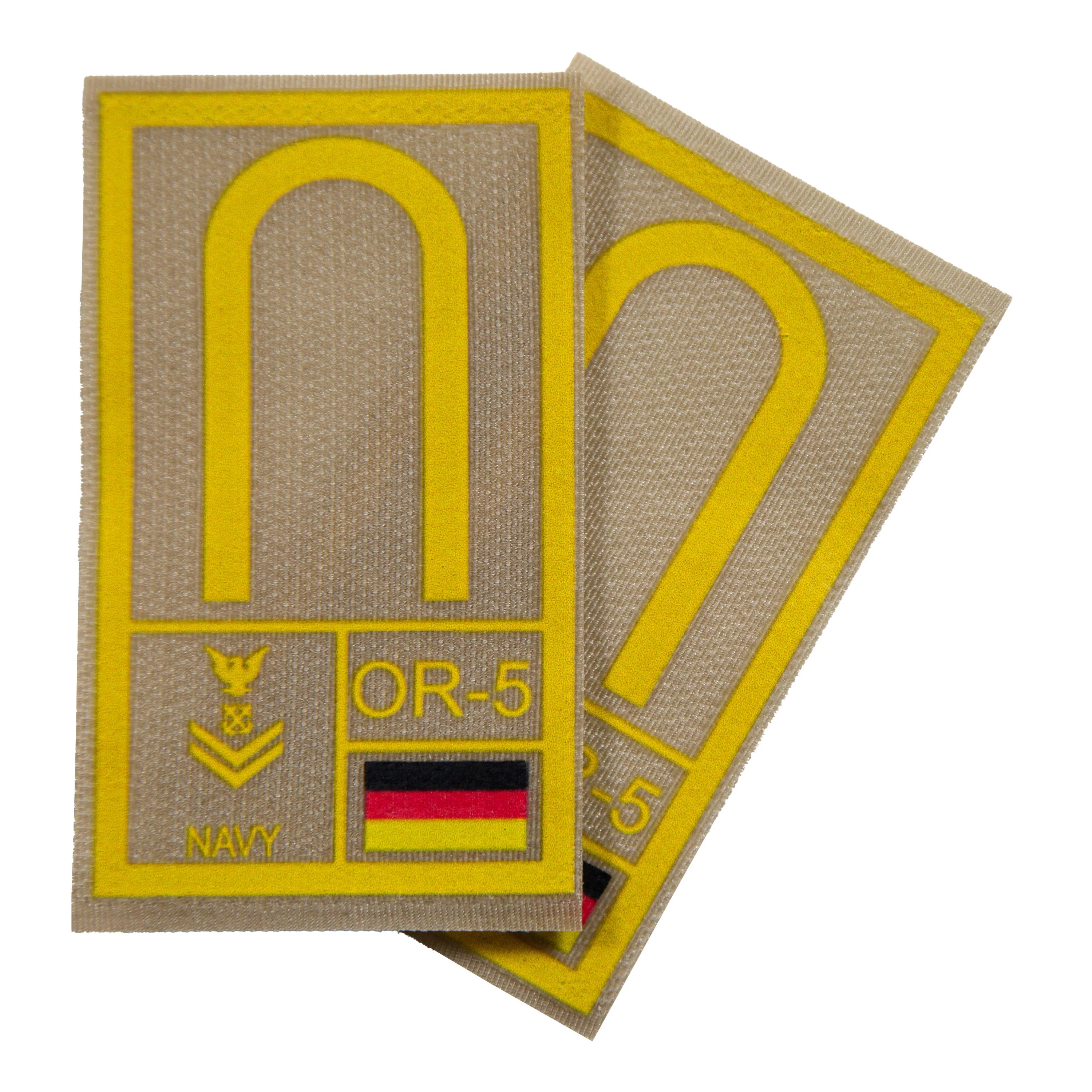 BW Rangabzeichen International bedruckt Marine Klett für KBS SK Gelbgold - Image 26