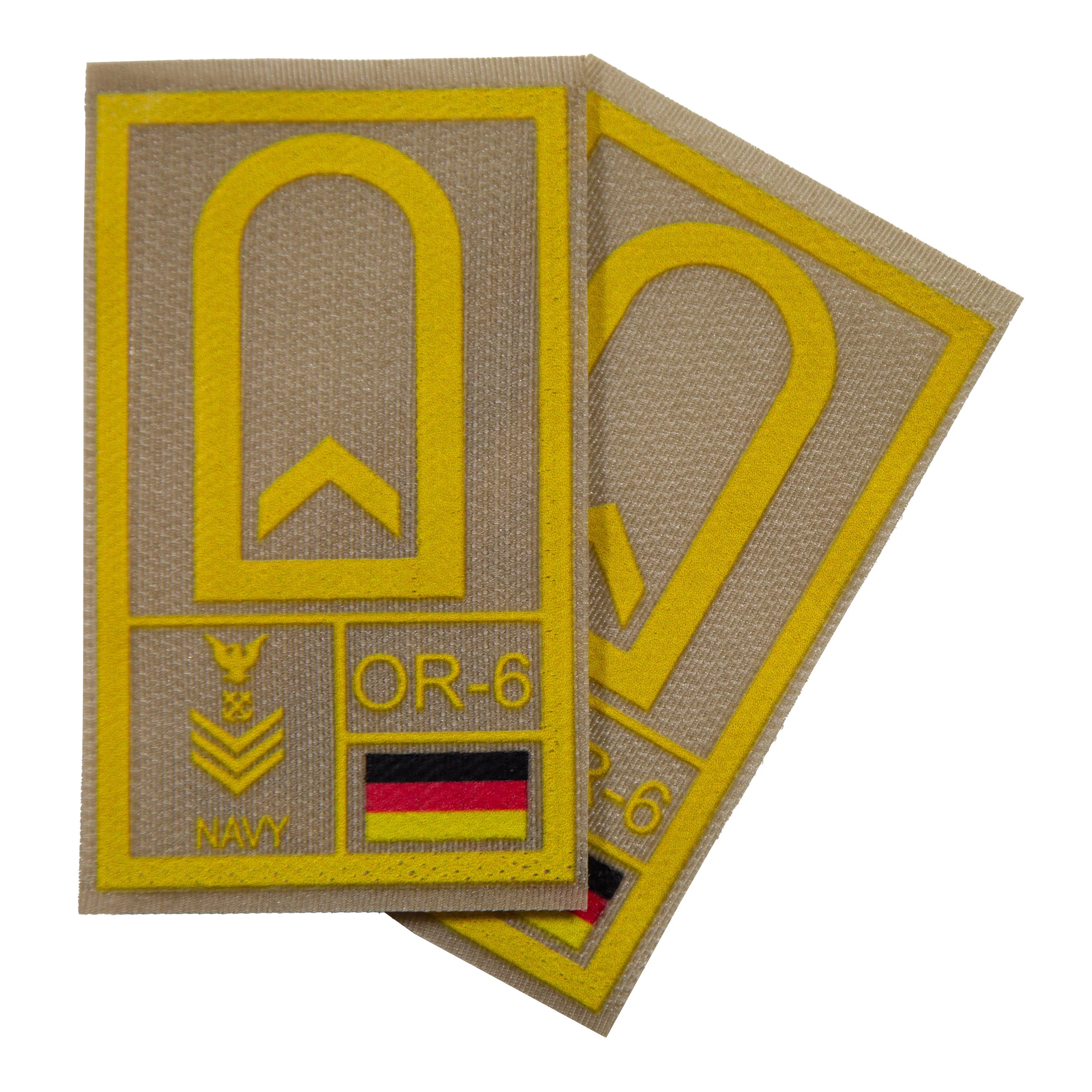 BW Rangabzeichen International bedruckt Marine Klett für KBS SK Gelbgold - Image 28