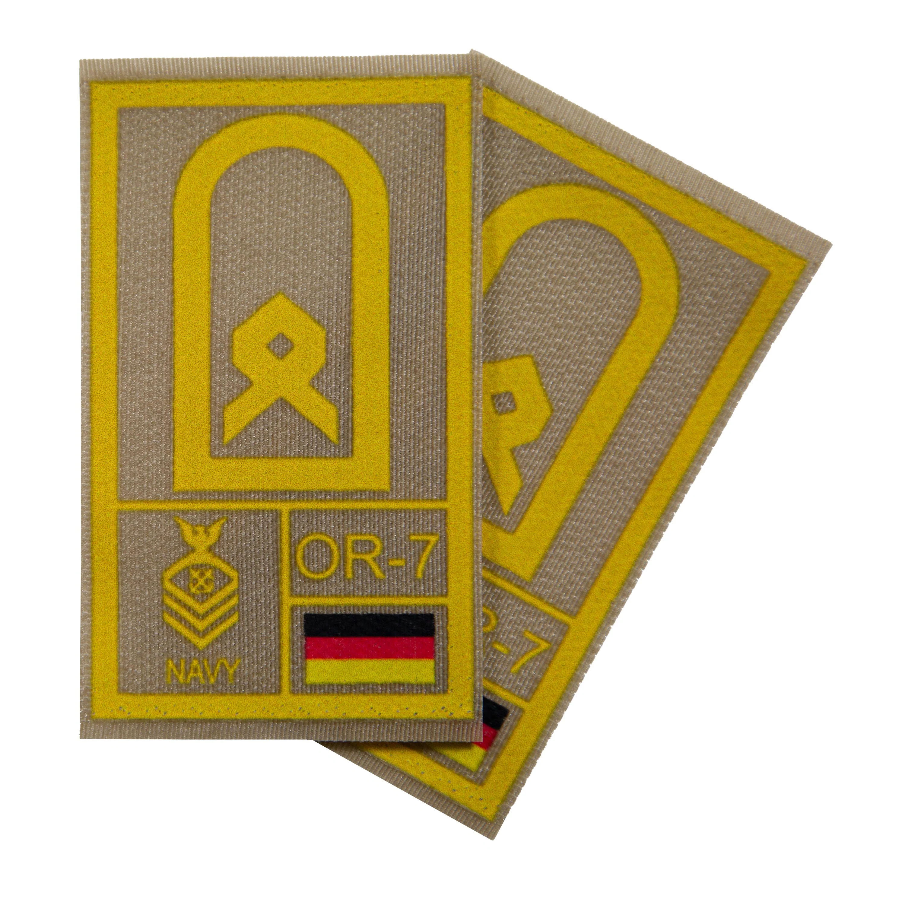 BW Rangabzeichen International bedruckt Marine Klett für KBS SK Gelbgold - Image 30