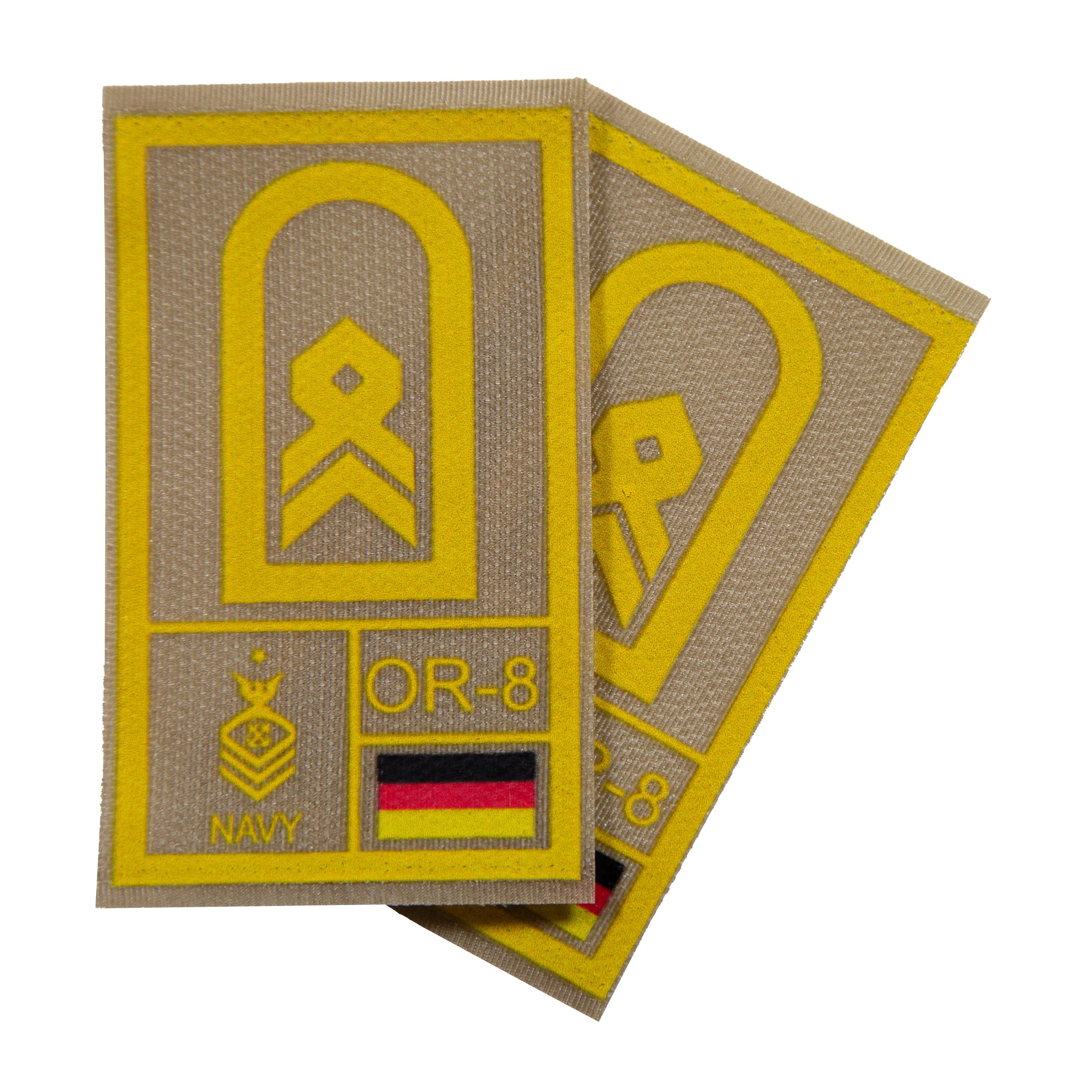 BW Rangabzeichen International bedruckt Marine Klett für KBS SK Gelbgold - Image 31