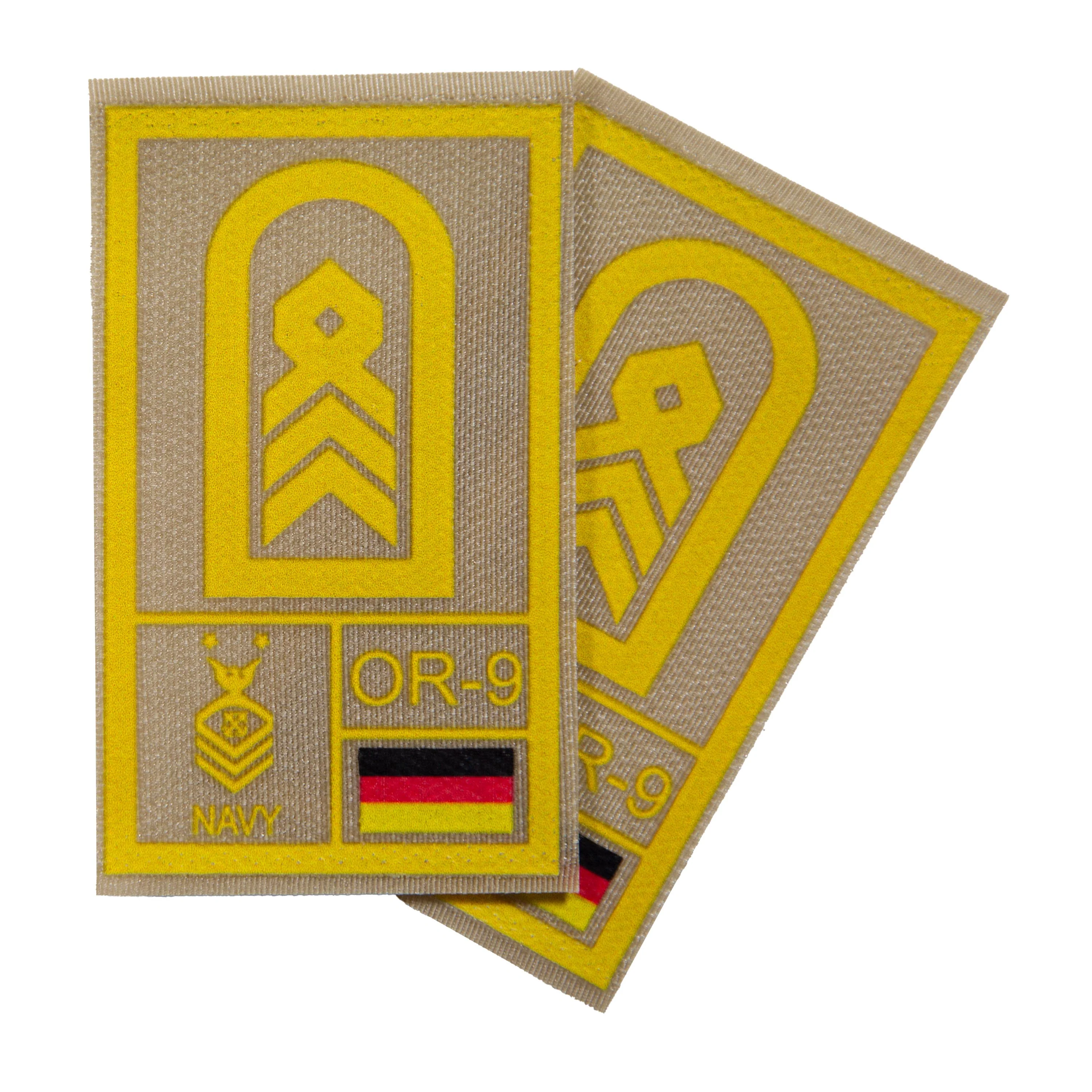 BW Rangabzeichen International bedruckt Marine Klett für KBS SK Gelbgold - Image 32