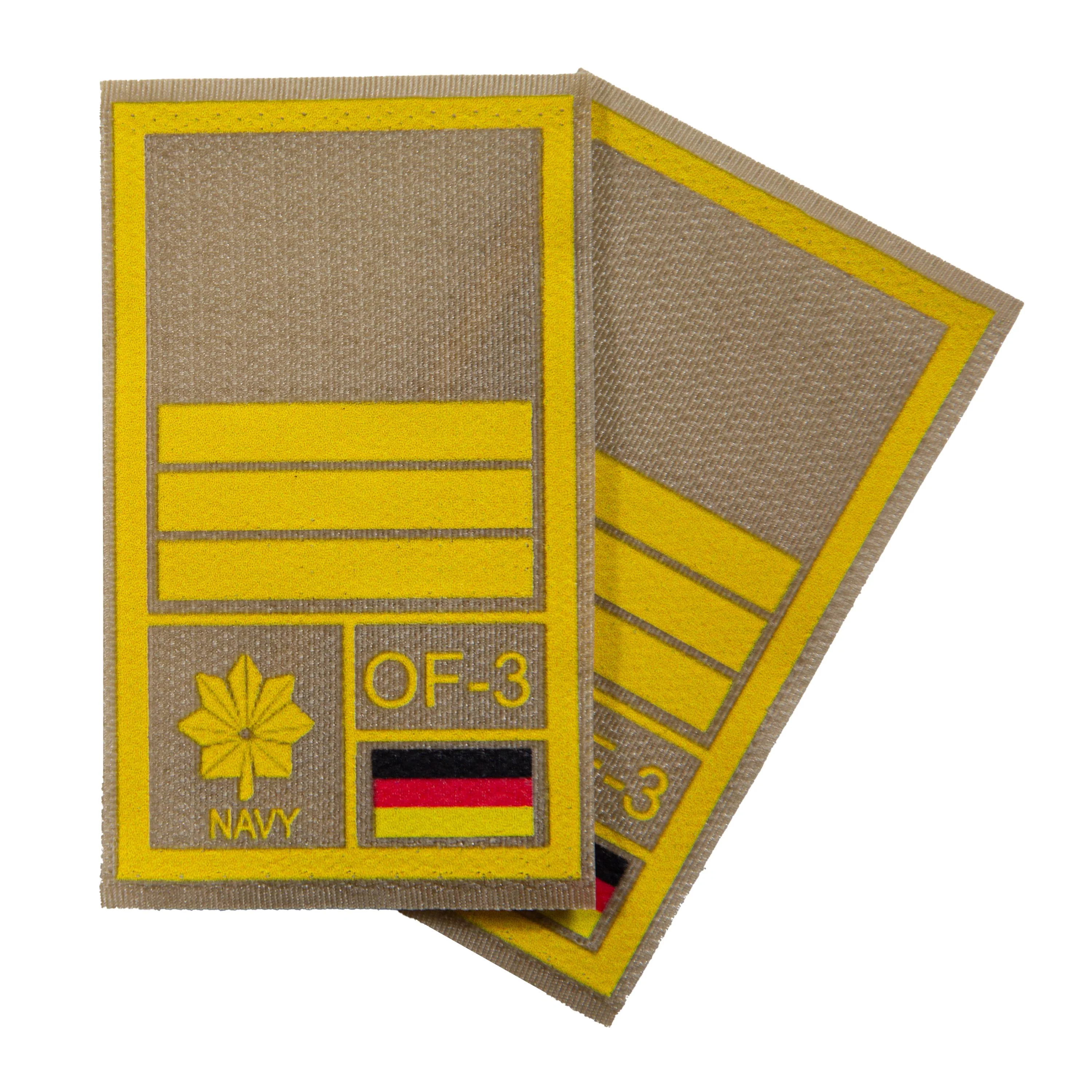 BW Rangabzeichen International bedruckt Marine Klett für KBS SK Gelbgold - Image 37