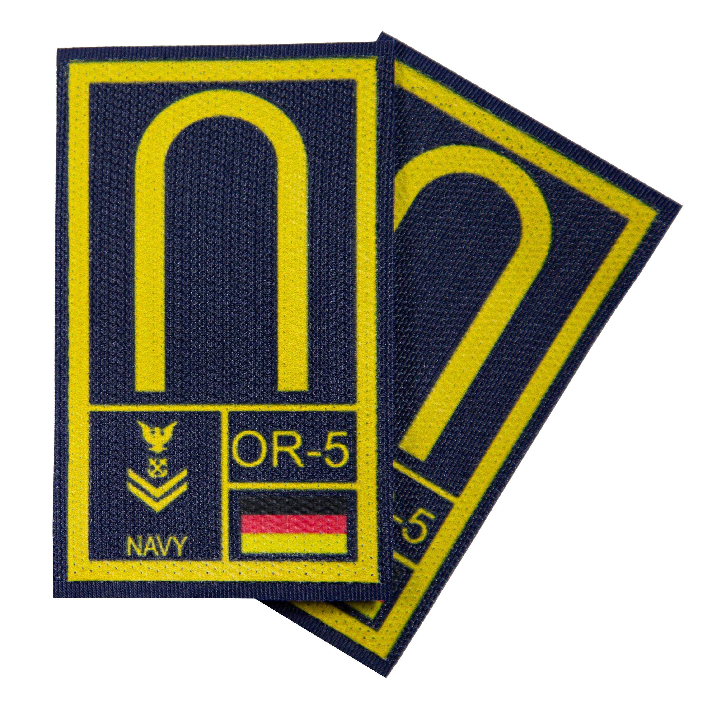BW Rangabzeichen International bedruckt Marine Klett für KBS SK Gelbgold - Image 47