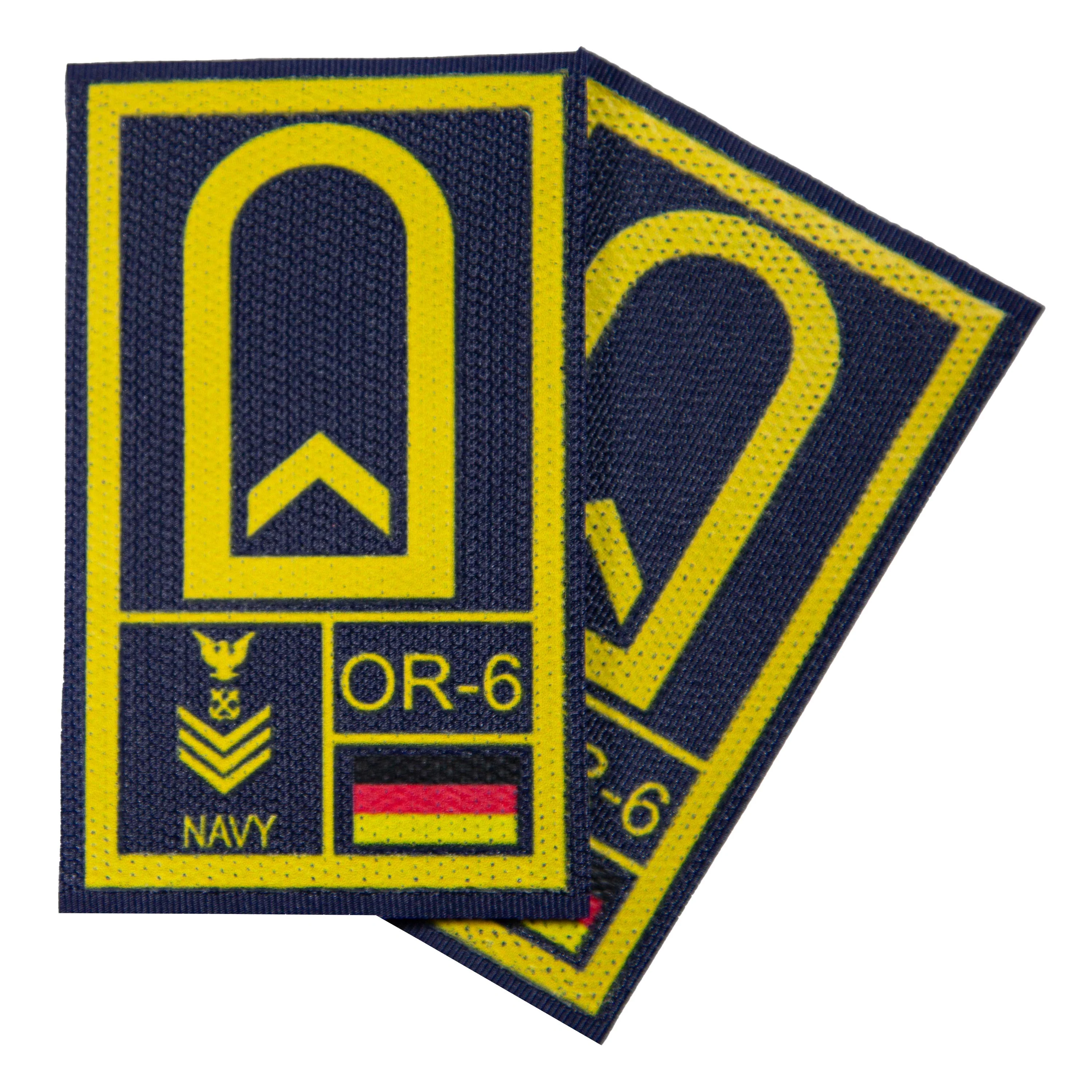 BW Rangabzeichen International bedruckt Marine Klett für KBS SK Gelbgold - Image 49