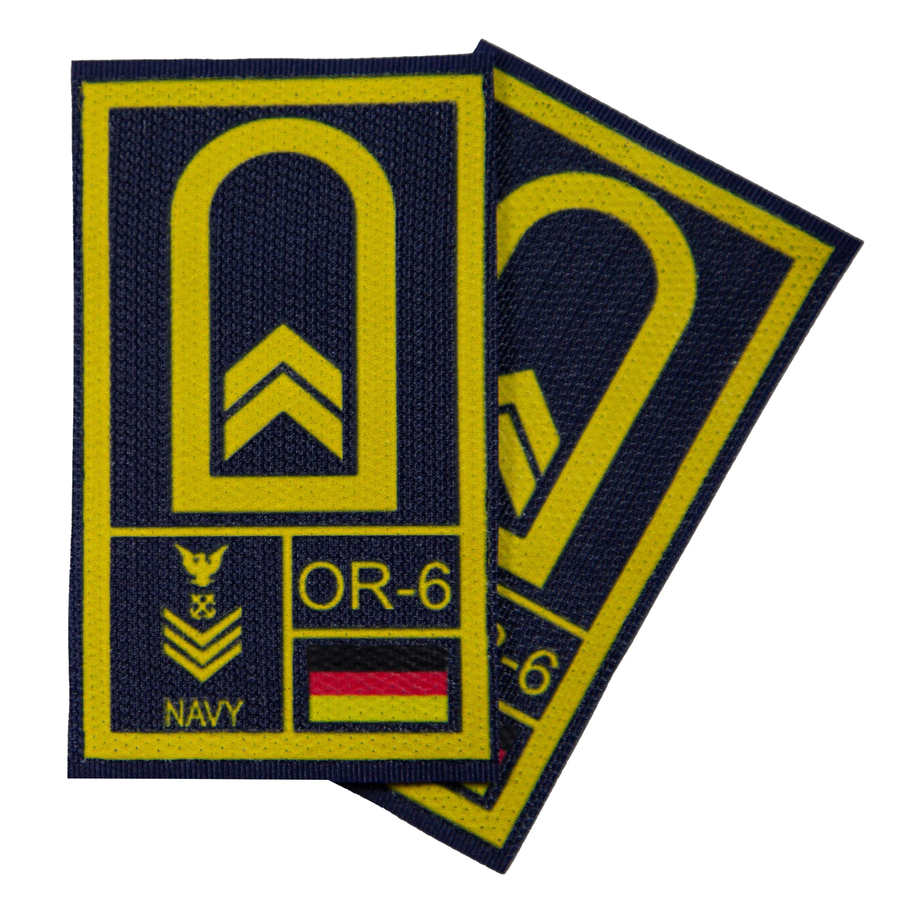 BW Rangabzeichen International bedruckt Marine Klett für KBS SK Gelbgold - Image 50