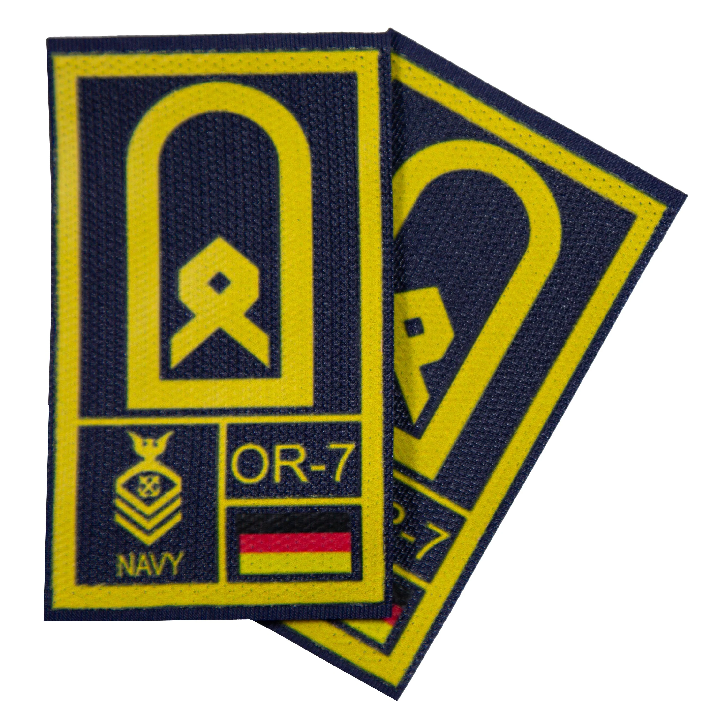 BW Rangabzeichen International bedruckt Marine Klett für KBS SK Gelbgold - Image 51