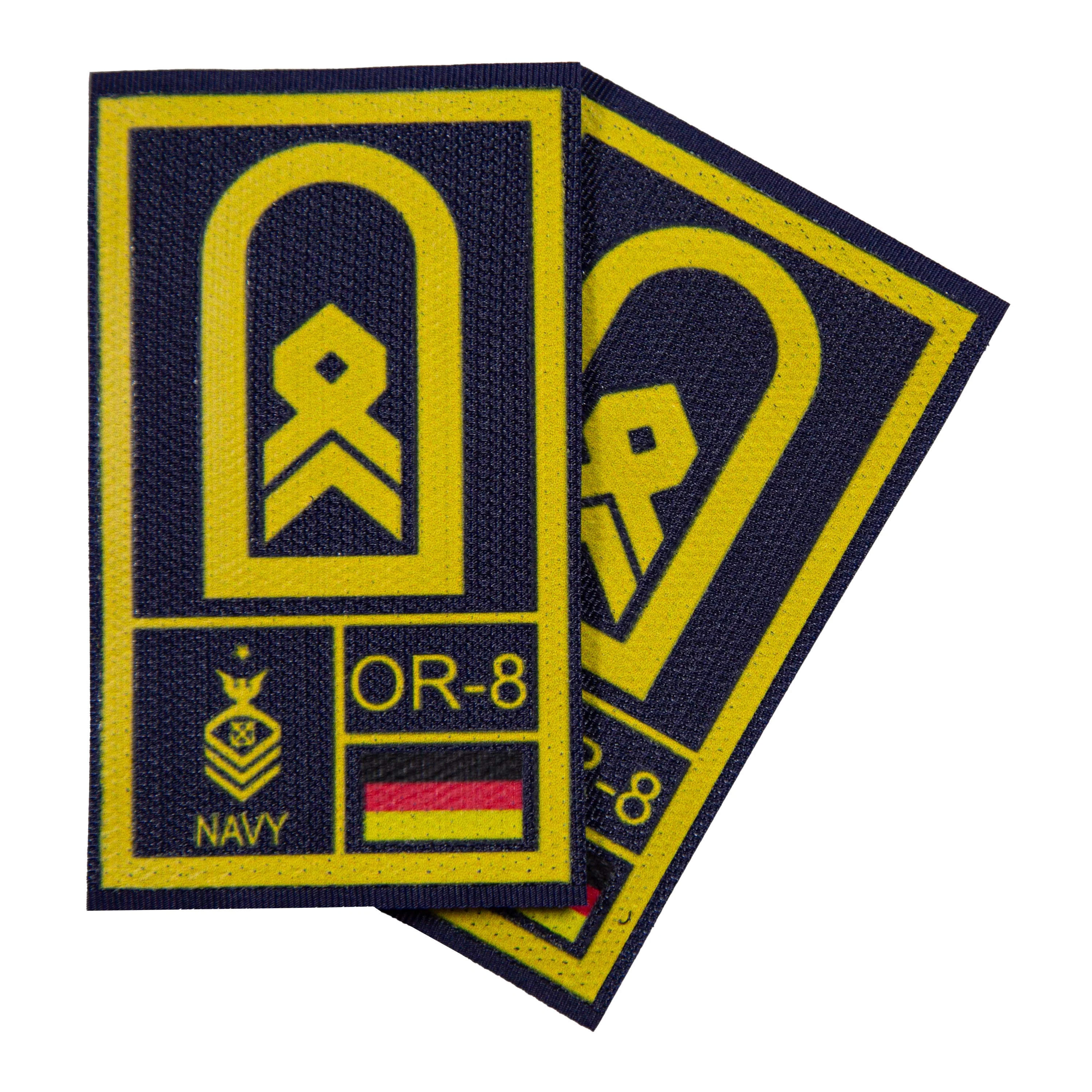 BW Rangabzeichen International bedruckt Marine Klett für KBS SK Gelbgold - Image 52
