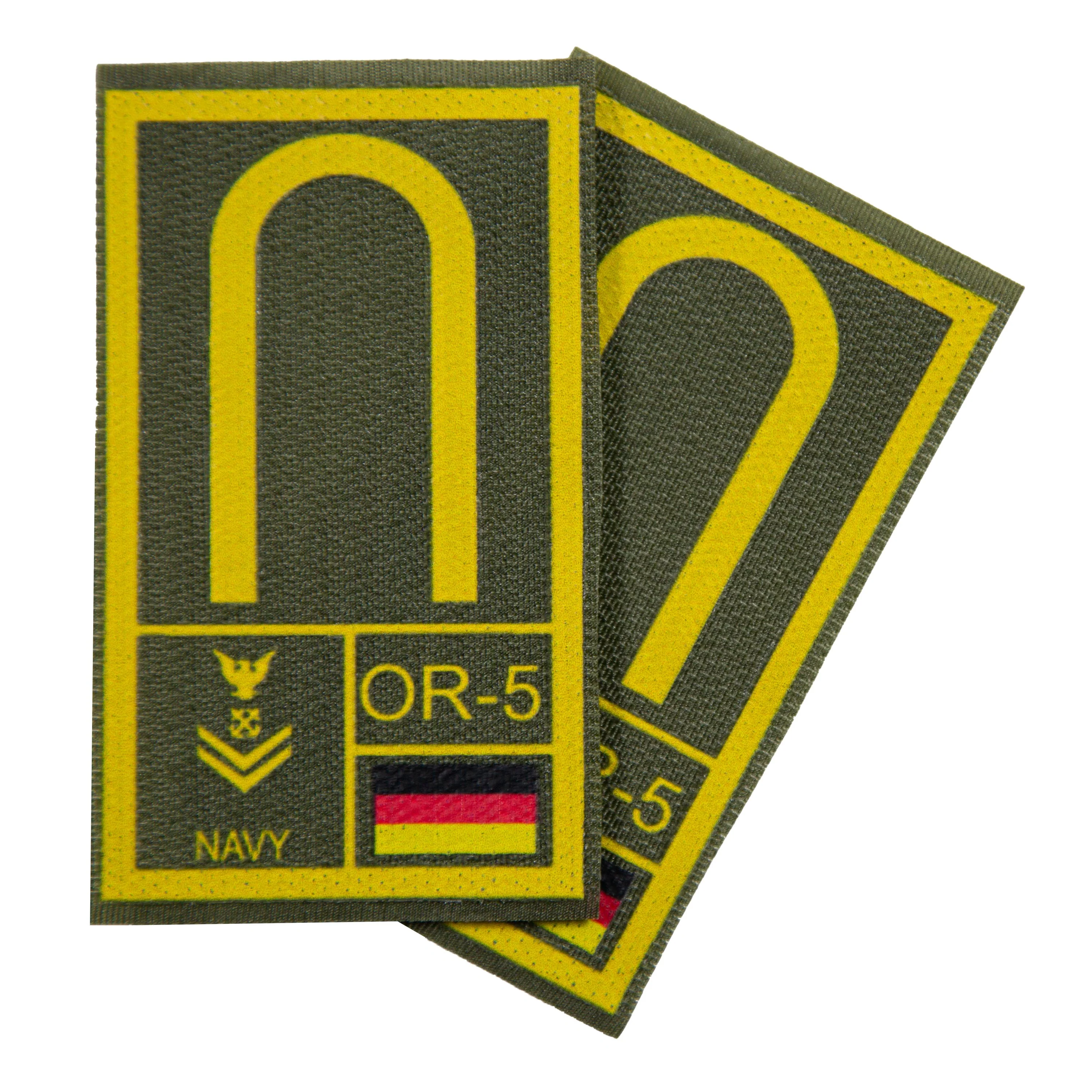 BW Rangabzeichen International bedruckt Marine Klett für KBS SK Gelbgold - Image 6