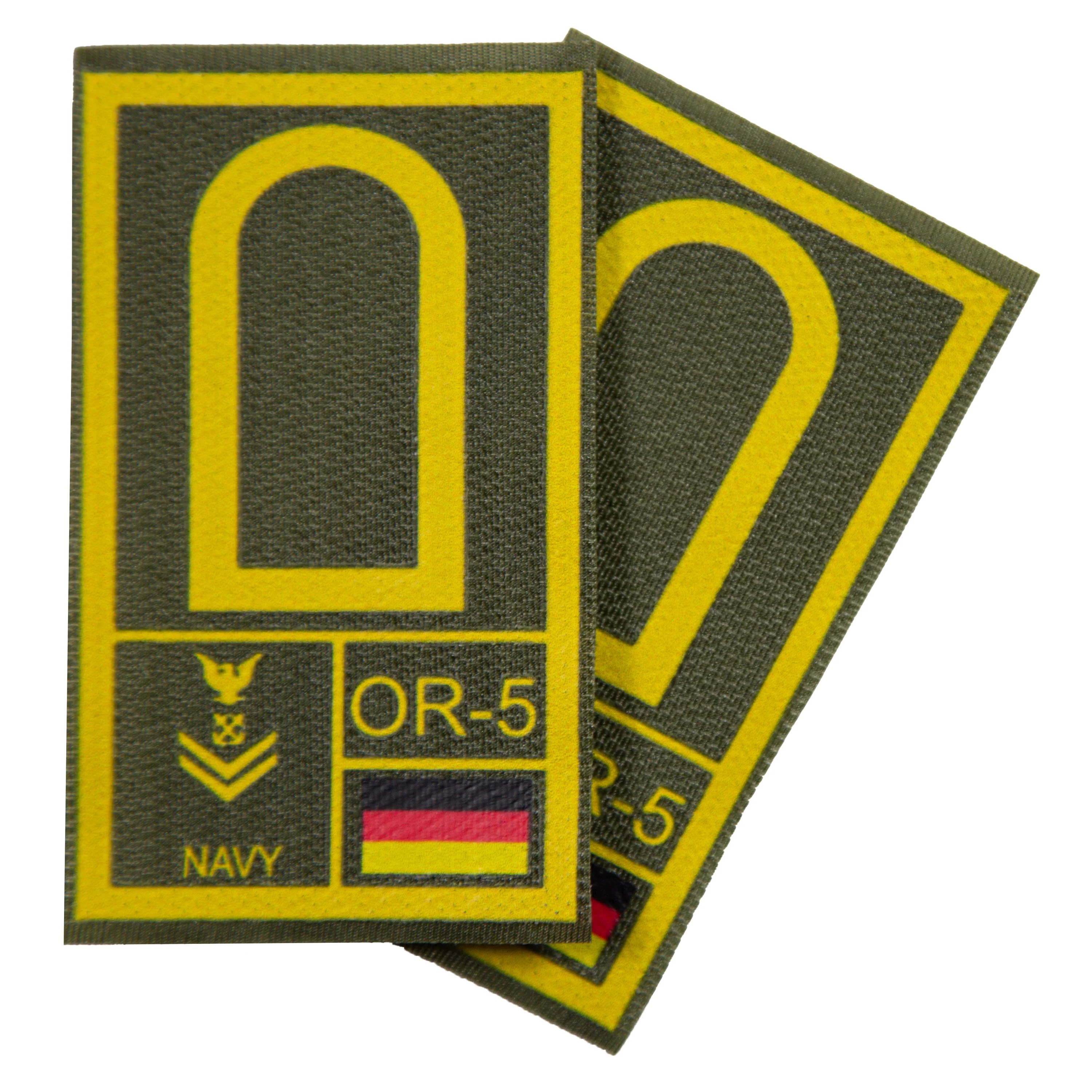BW Rangabzeichen International bedruckt Marine Klett für KBS SK Gelbgold - Image 7
