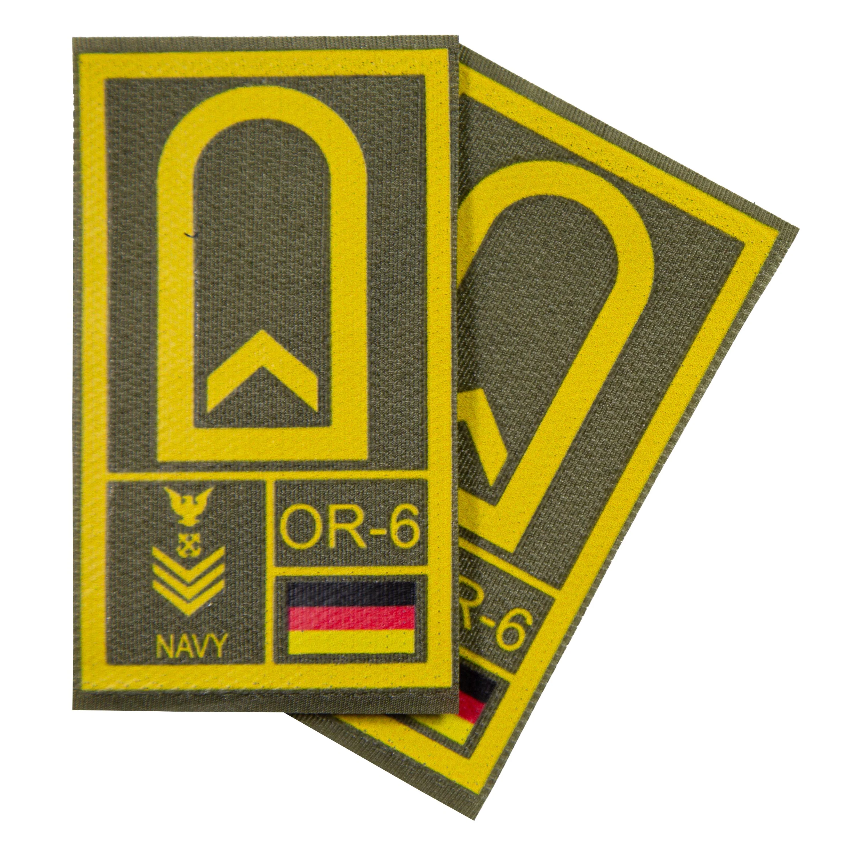 BW Rangabzeichen International bedruckt Marine Klett für KBS SK Gelbgold - Image 8