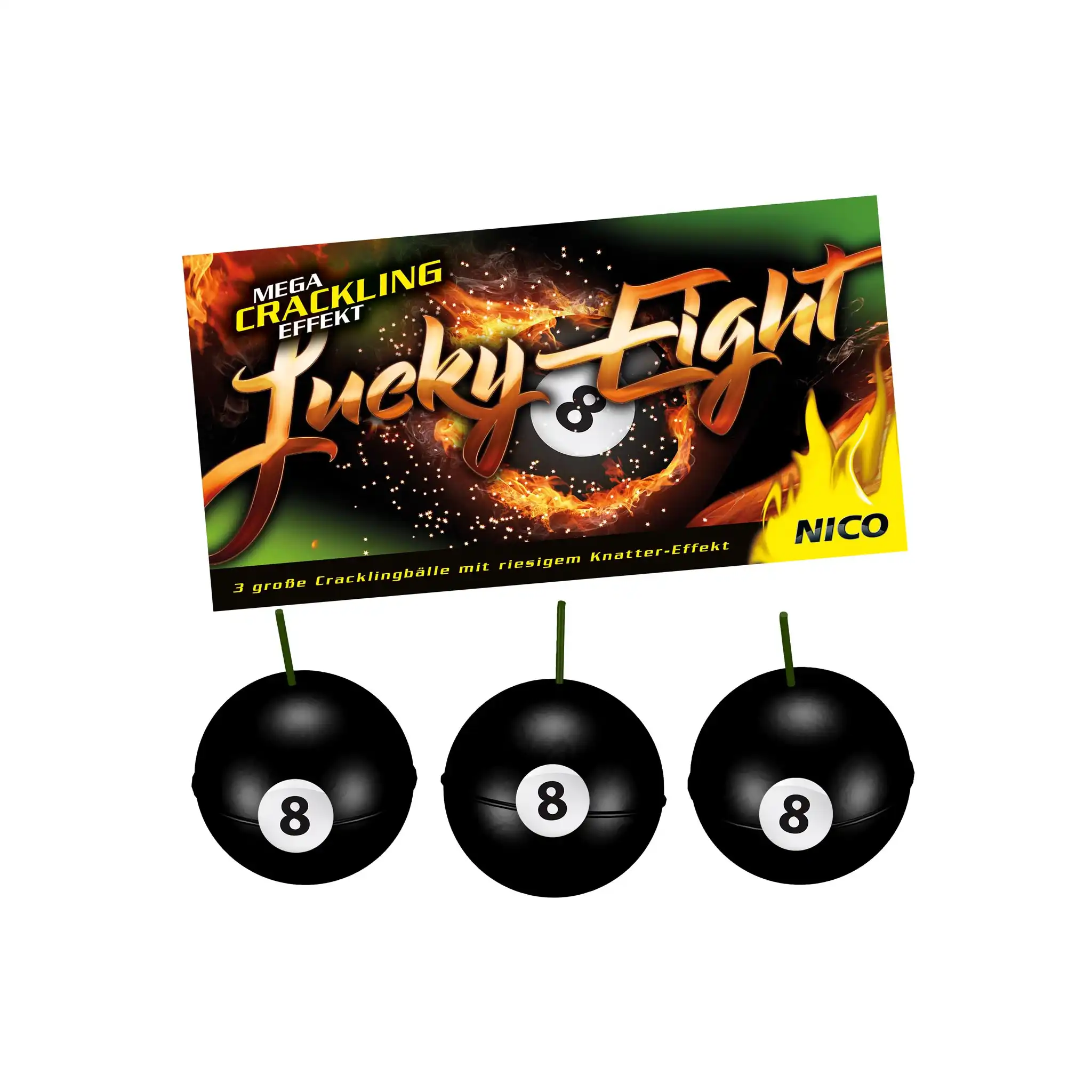 Feuerwerk Lucky Eight Cracklingbälle 3er-Beutel