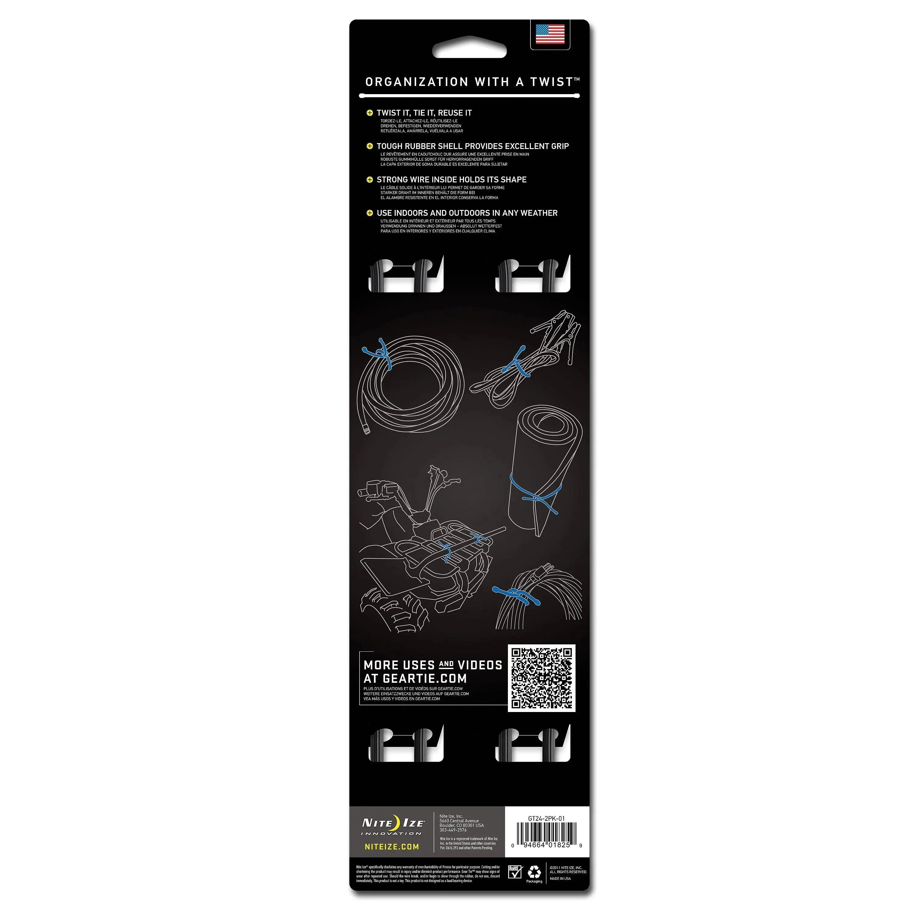 Gear Tie Original Gr.24 schwarz 2er Pack - Image 2