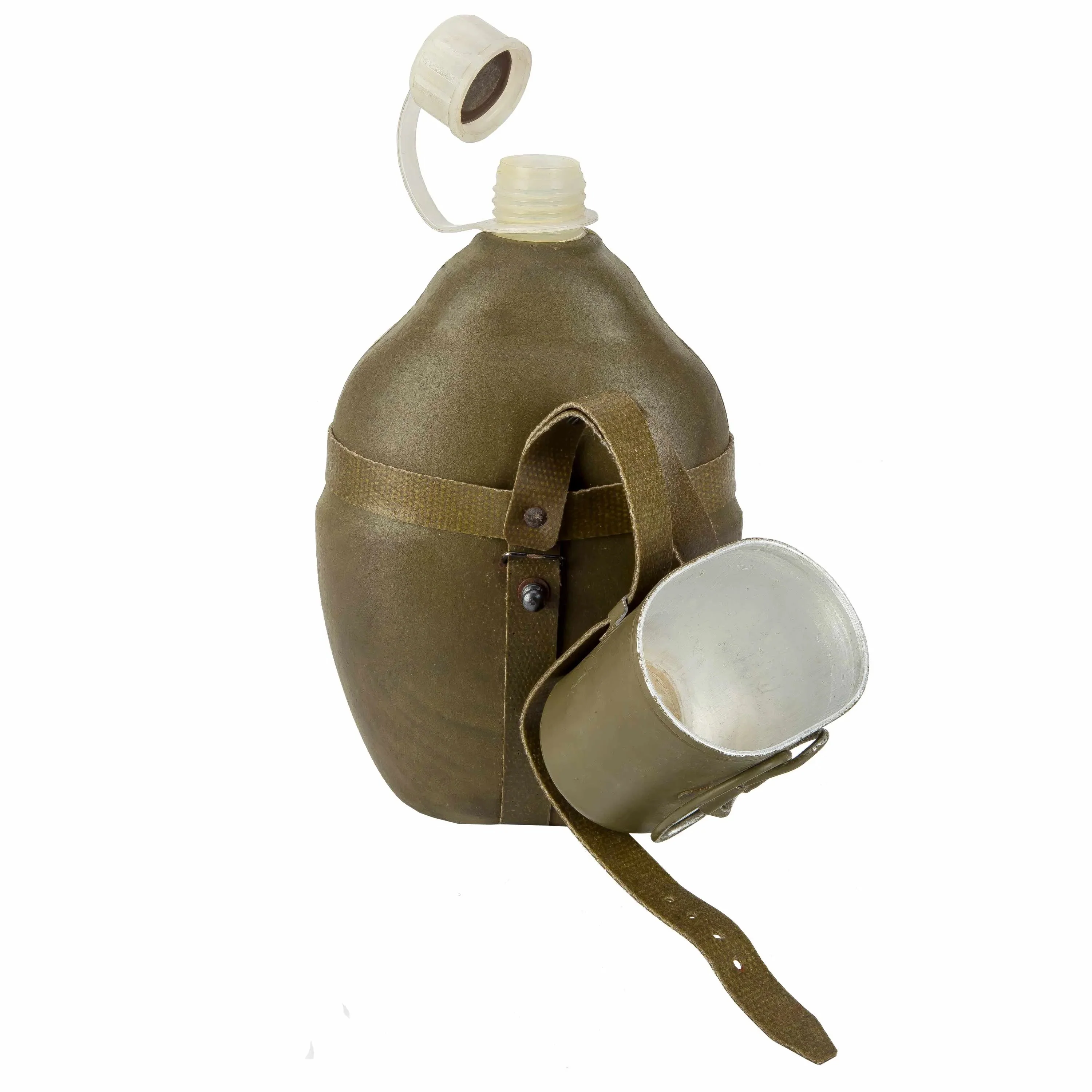 Feldflasche mit Becher isoliert gebraucht - Image 2