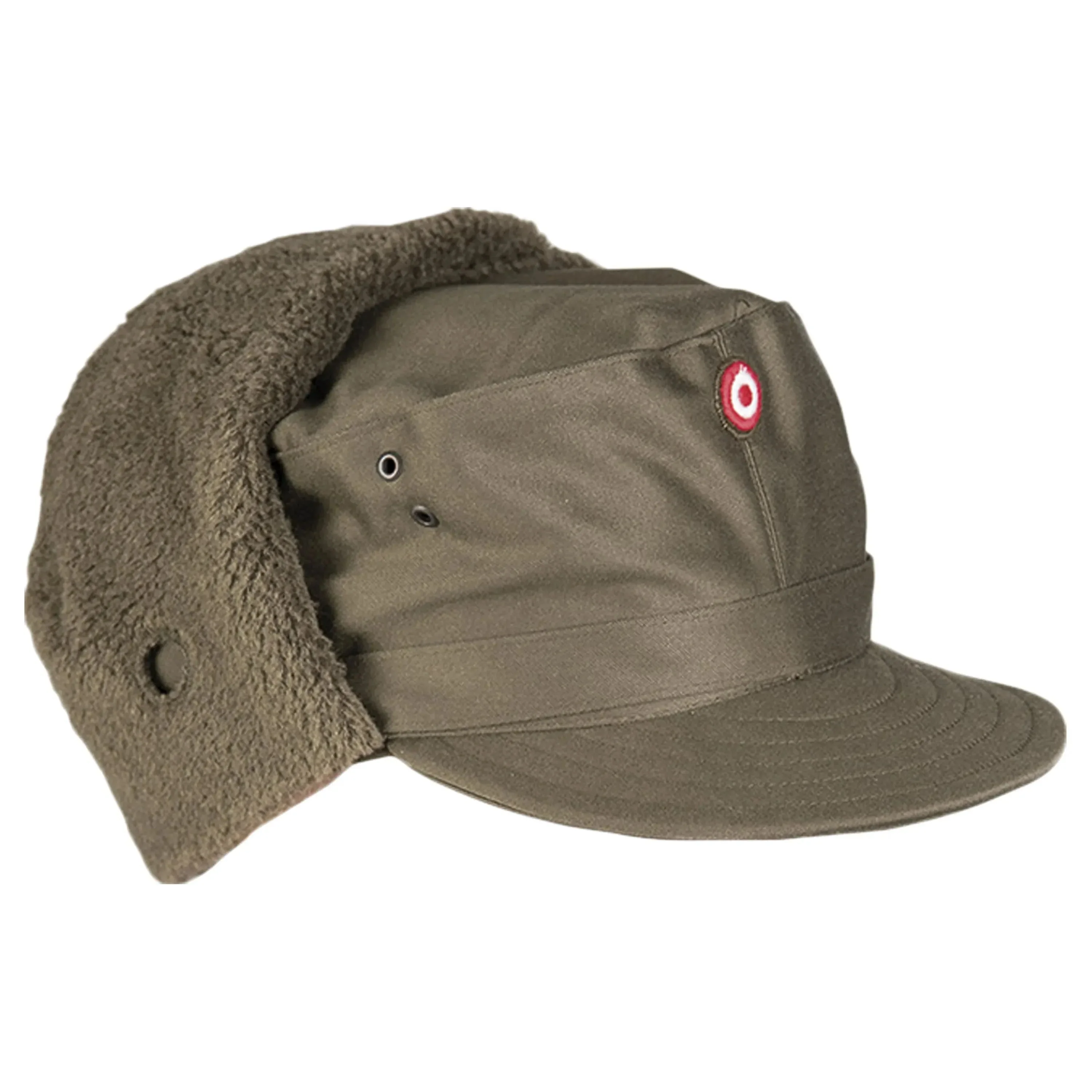 ÖBH Wintermütze mit Plüsch oliv neuwertig