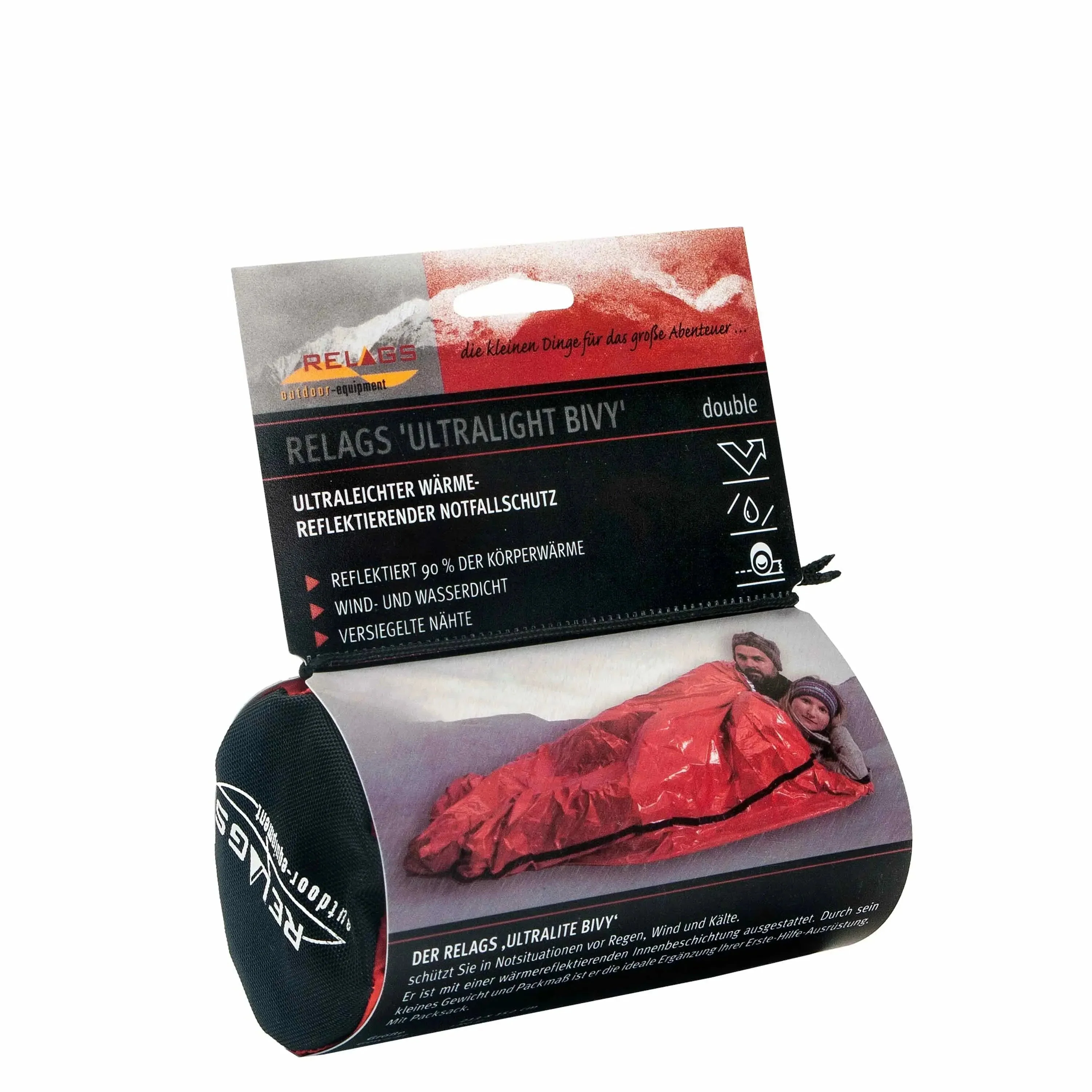 Rettungsdecke Ultralite Bivy Double orange - Image 4