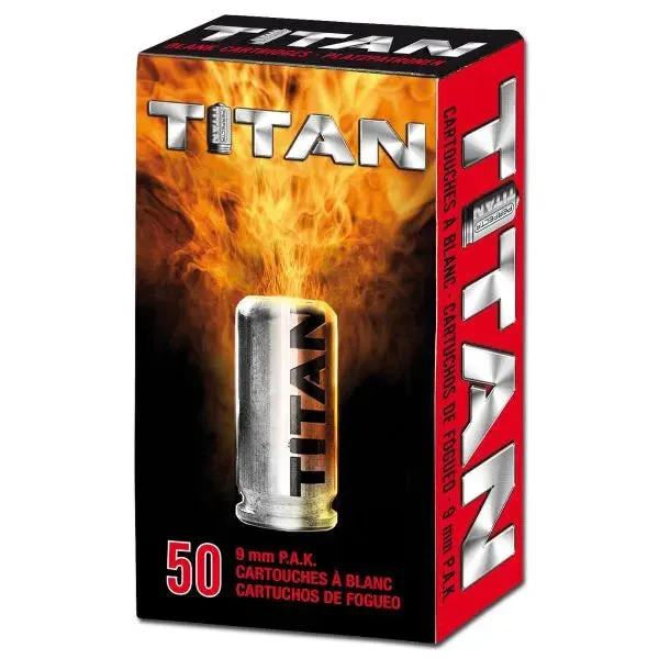 Platzpatronen Titan 9 mm P.A.K. 50 Stück
