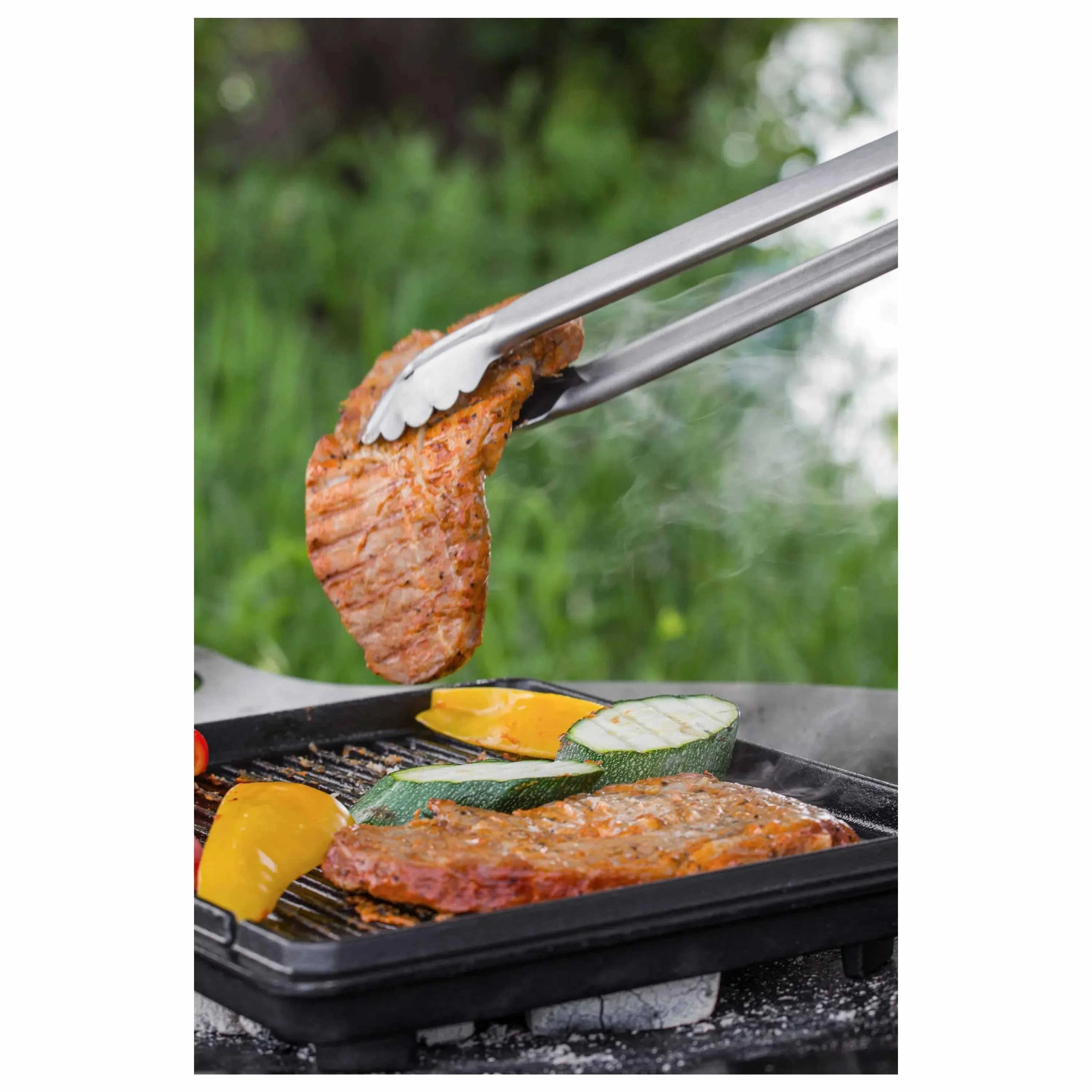 Grill- und Kohlezange klein silberfarben - Image 5