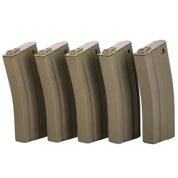 Ersatzmagazinset Mid-Cap 100 Schuss tan 5er Set
