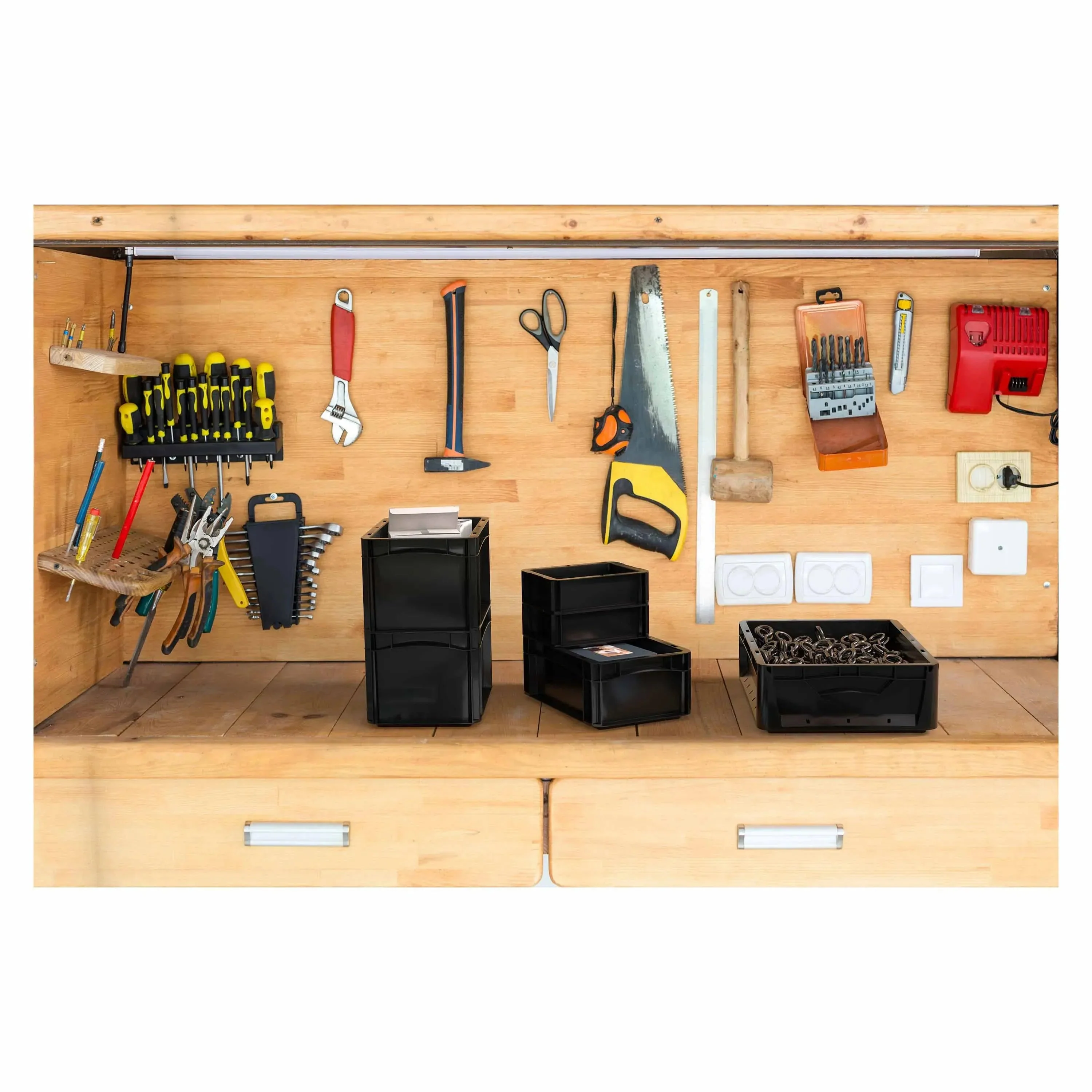Euronormbox Vollwand 40 x 30 x 22 cm schwarz - Image 3
