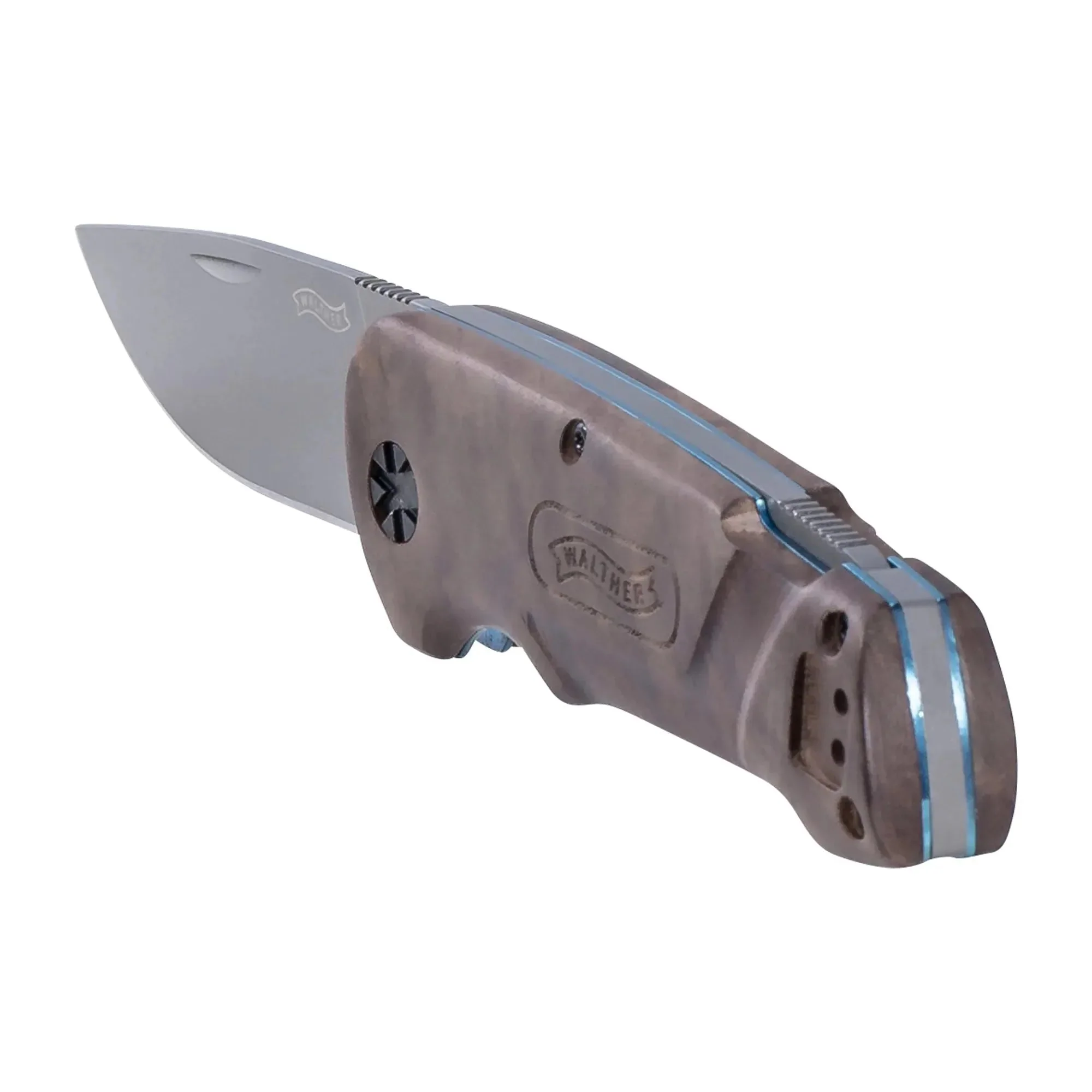 Taschenmesser BWK 2 Blue Wood Knife silberfarben braun - Image 3