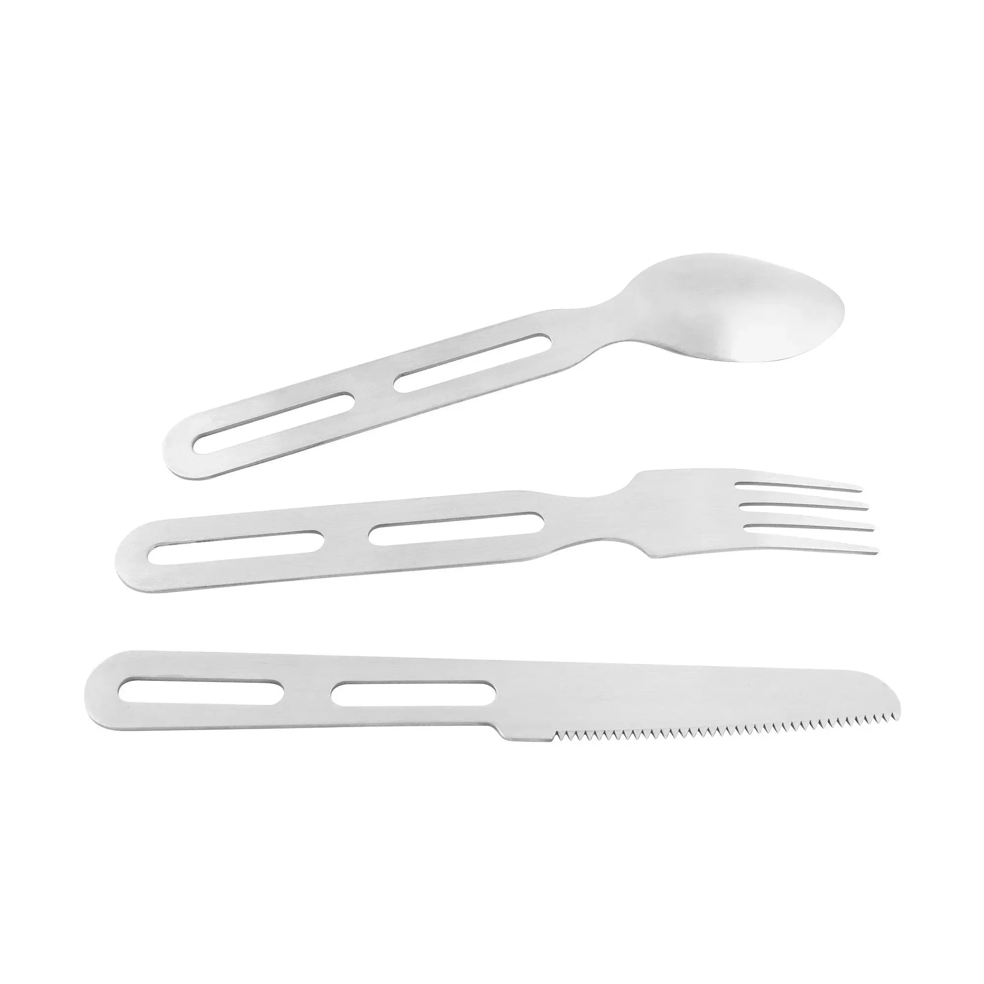 Campingbesteck Cutlery Set I silberfarben braun - Image 2