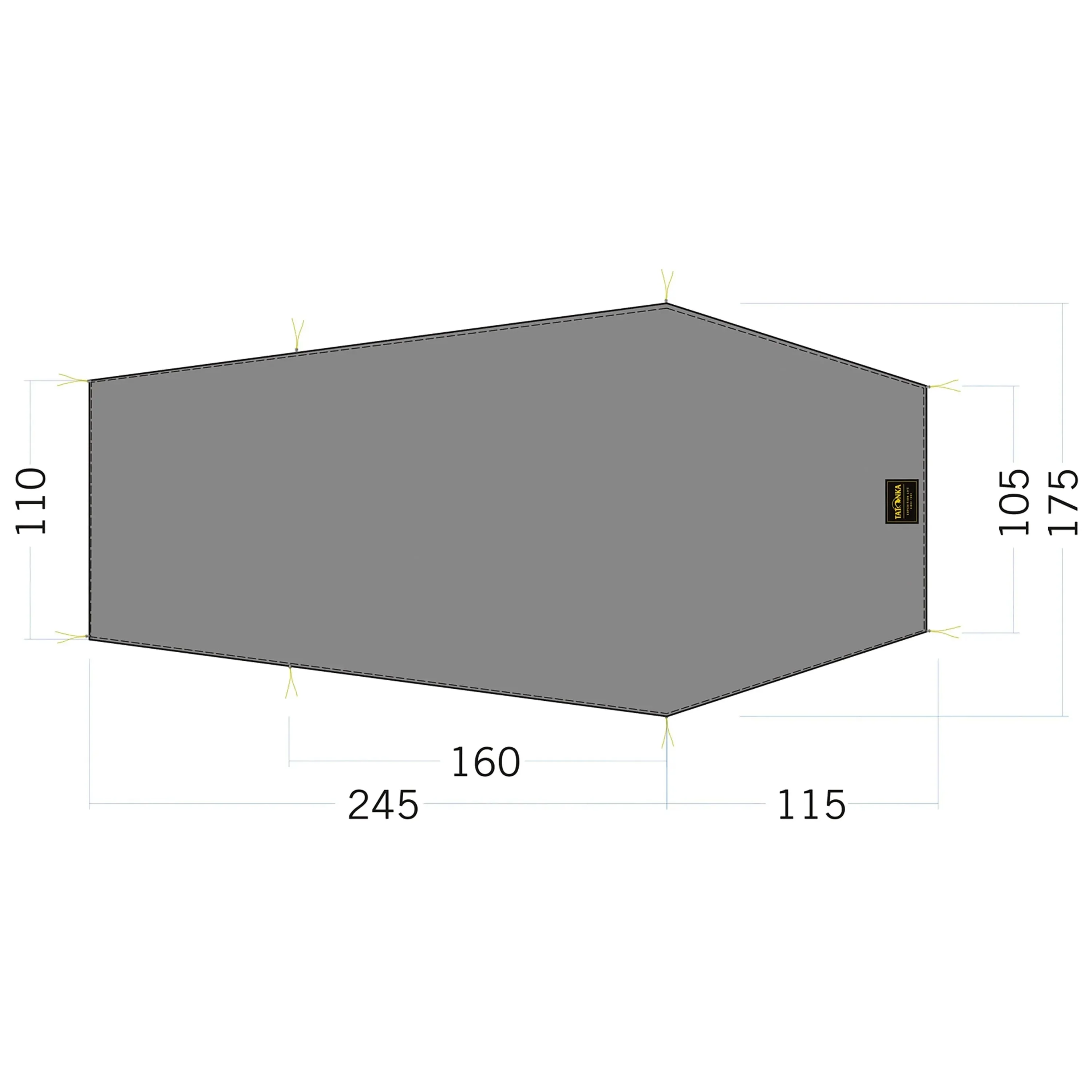 Zeltunterlage Floor Sheet LT Gargia 3 steingrau oliv