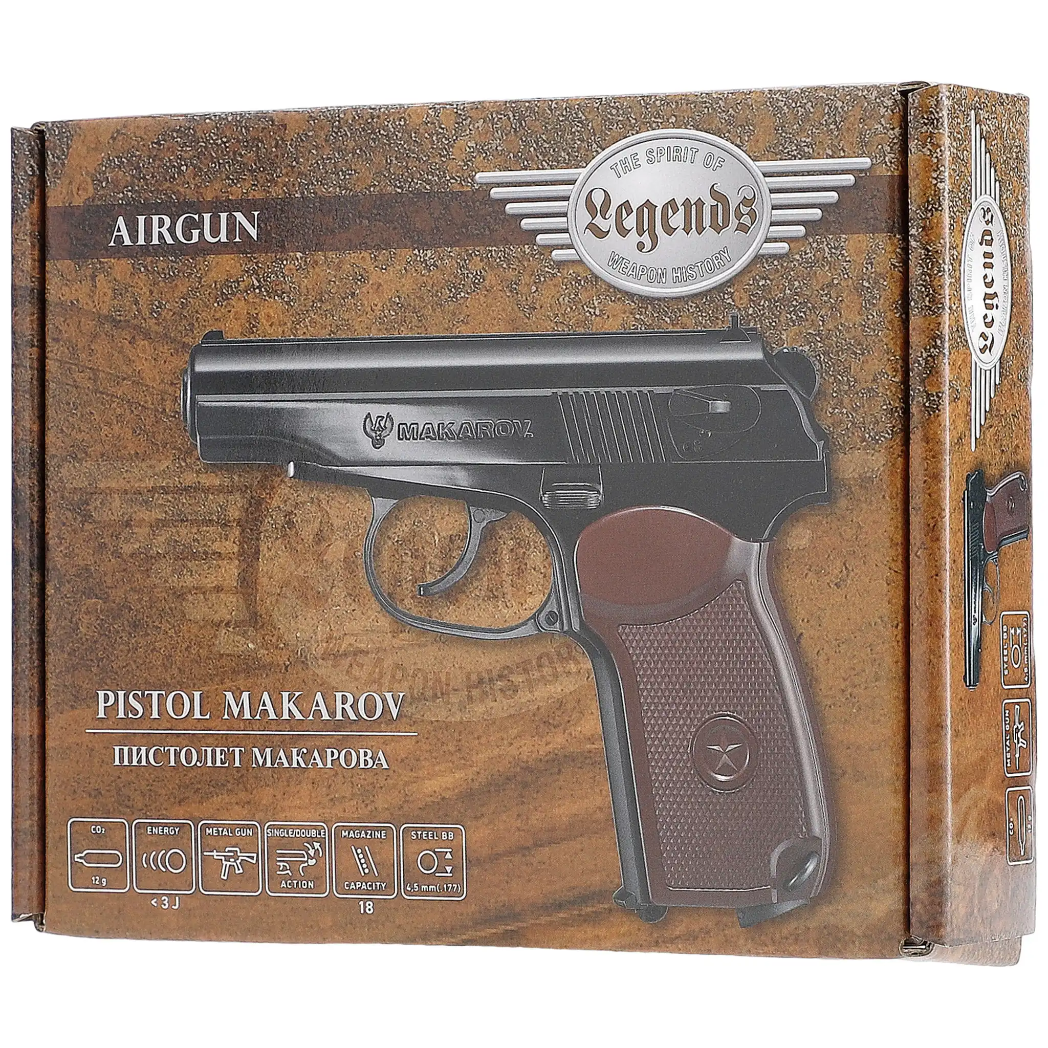 Pistole Makarov CO₂ 4,5 mm BB Vollmetall - Image 5